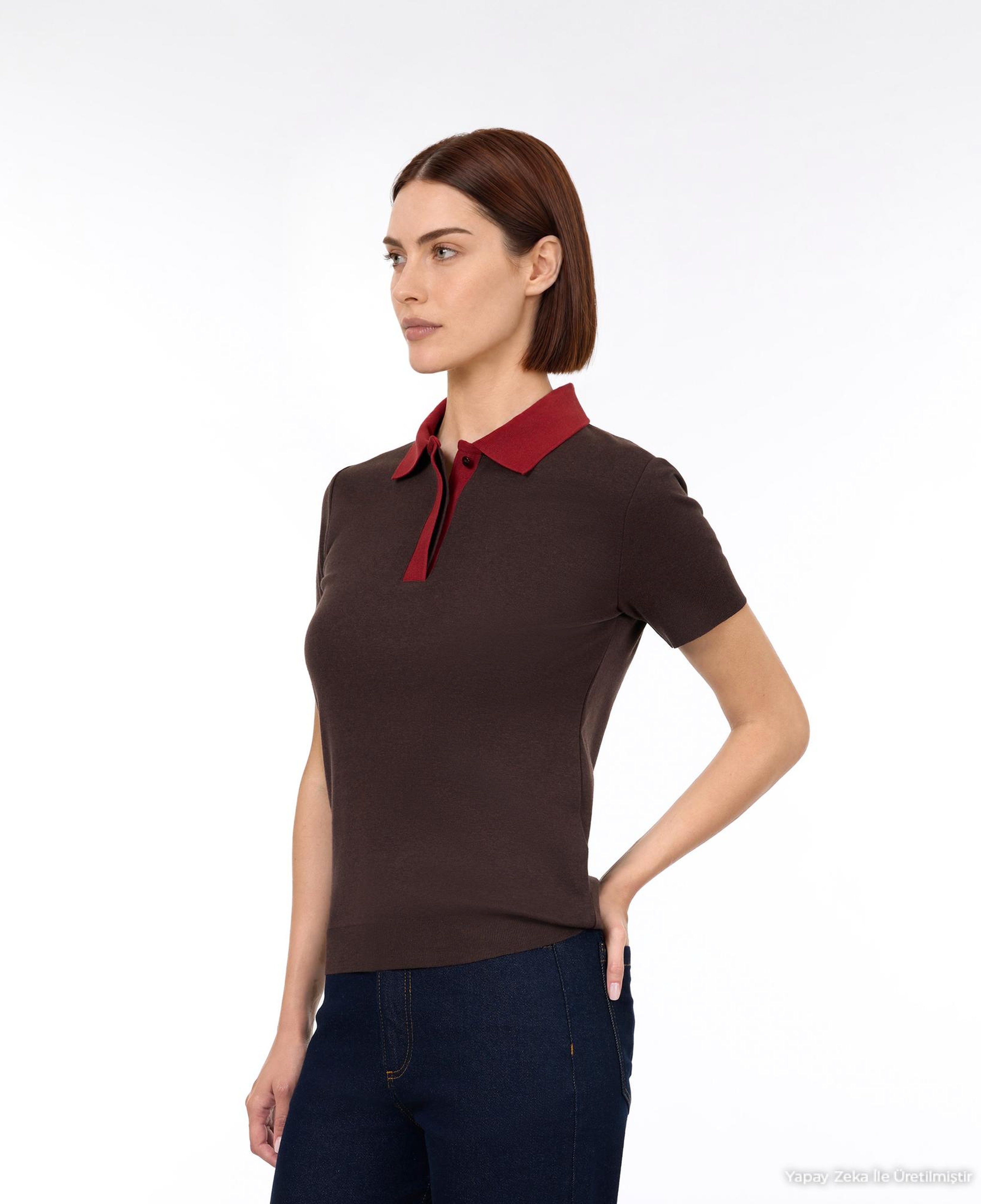 YARGICI Regular Polo Yaka Kısa Kol Kazak