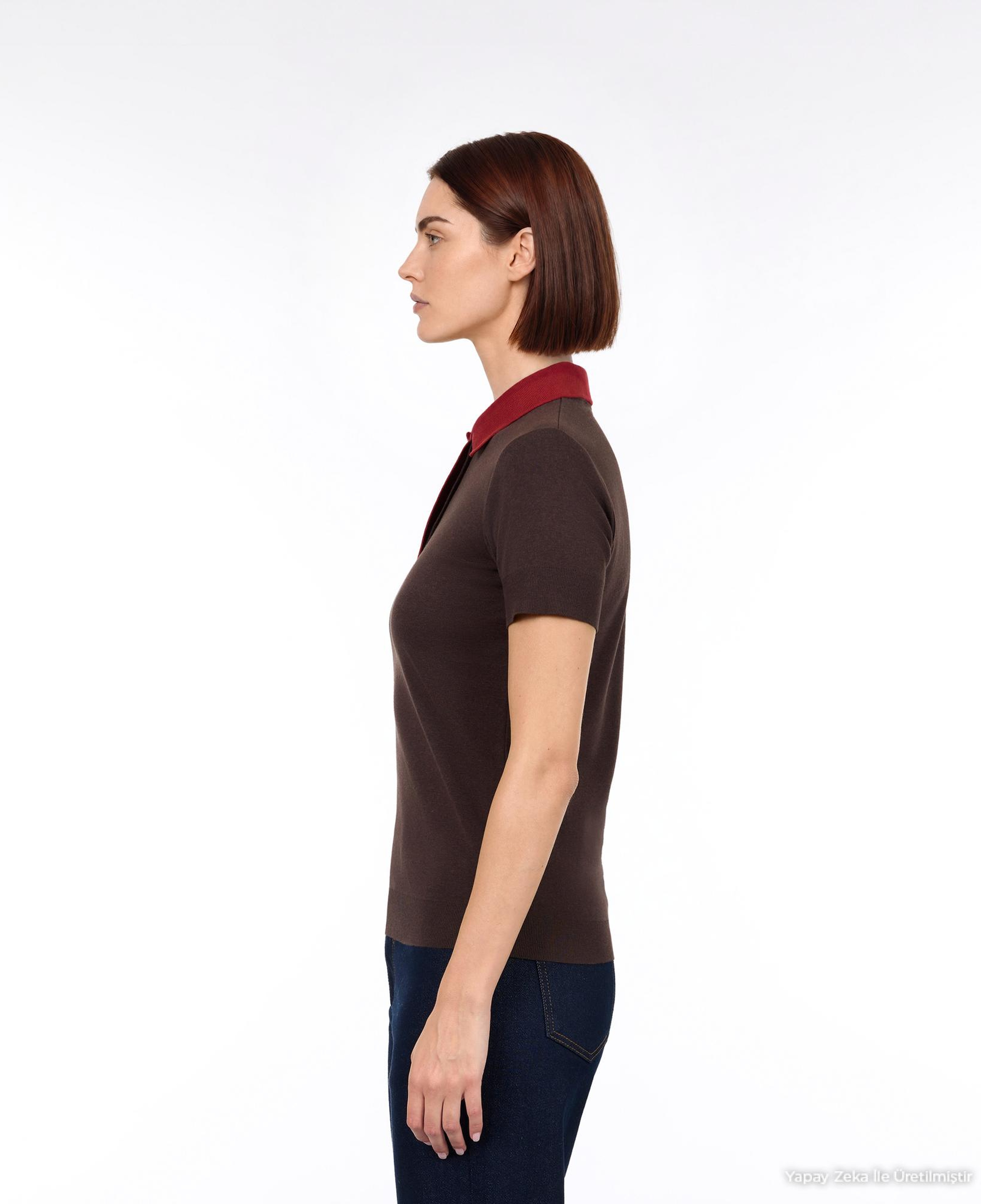 YARGICI Regular Polo Yaka Kısa Kol Kazak