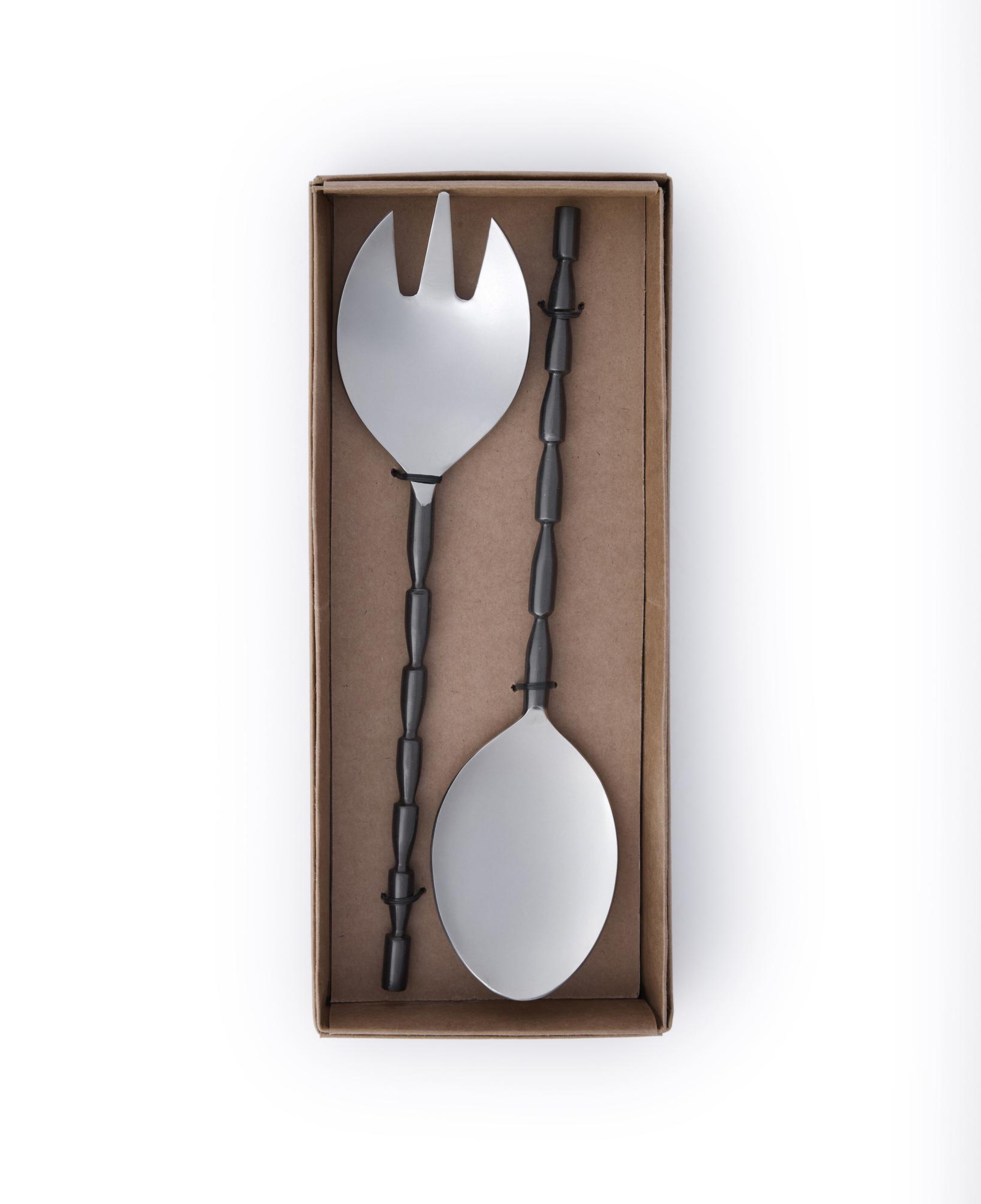 YARGICI Paslanmaz Çelik Salata Servis Seti(12x30x4 Cm)