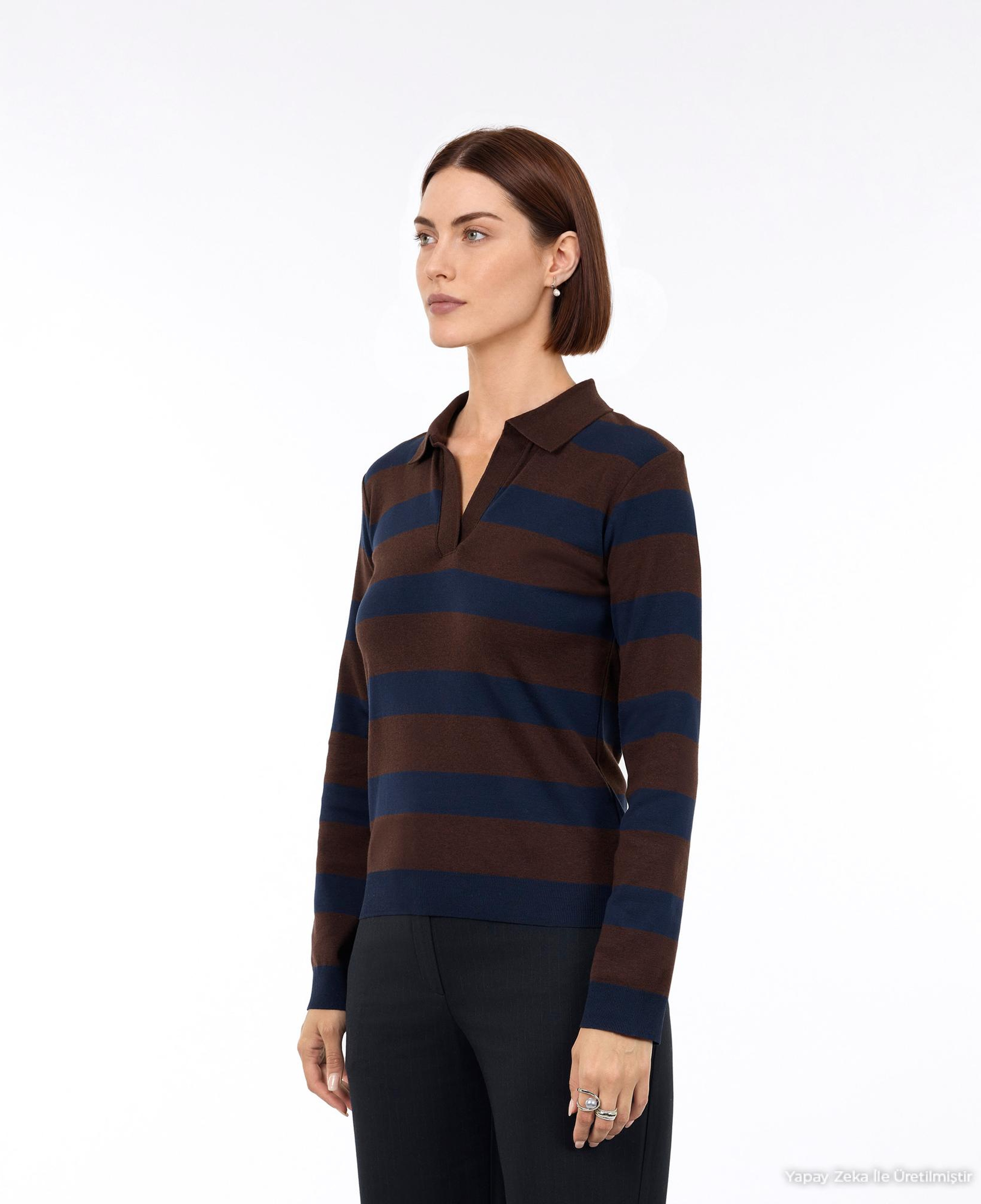 YARGICI Regular Polo Yaka Uzun Kol Kazak
