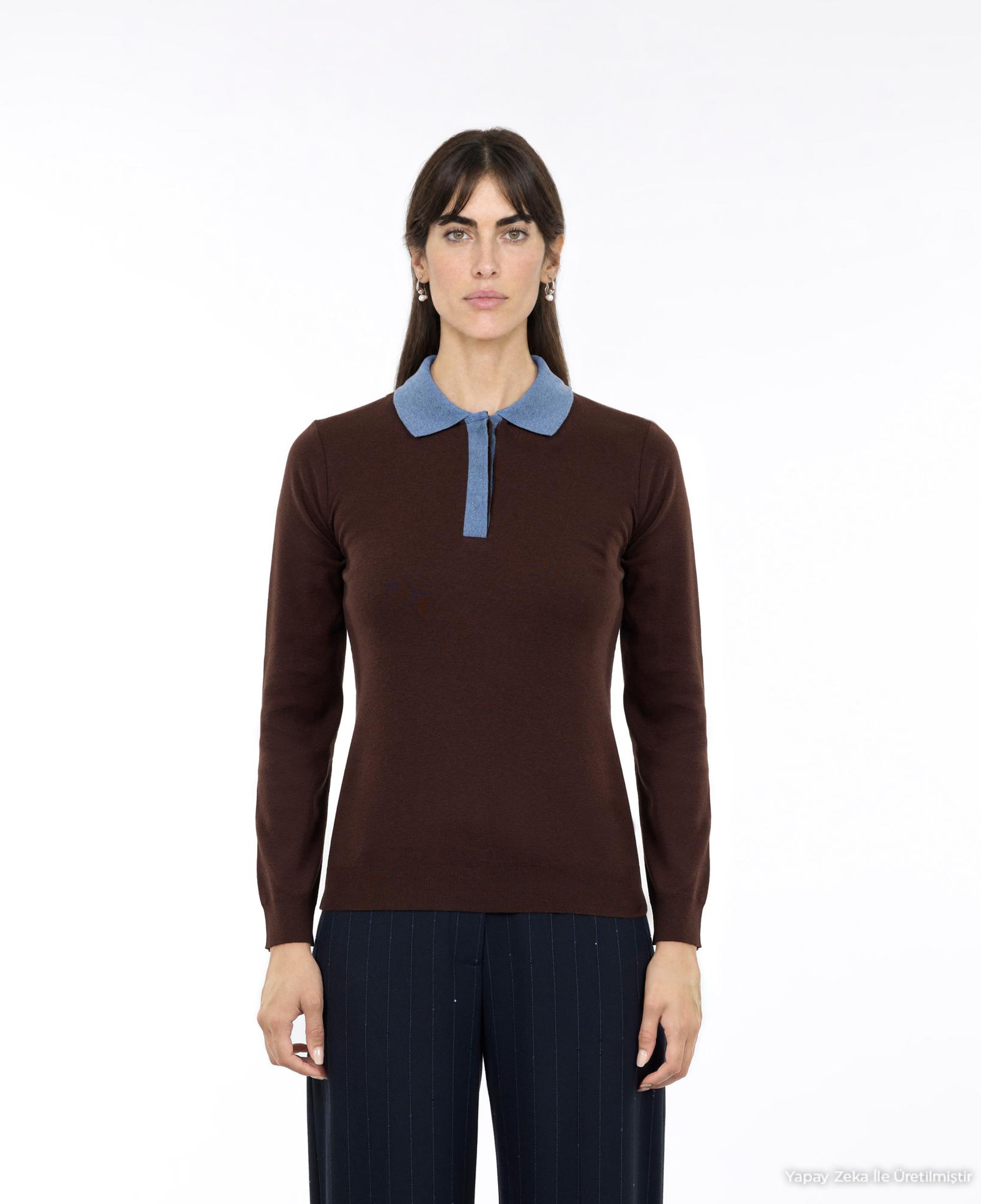 YARGICI Regular Polo Yaka Uzun Kol Kazak