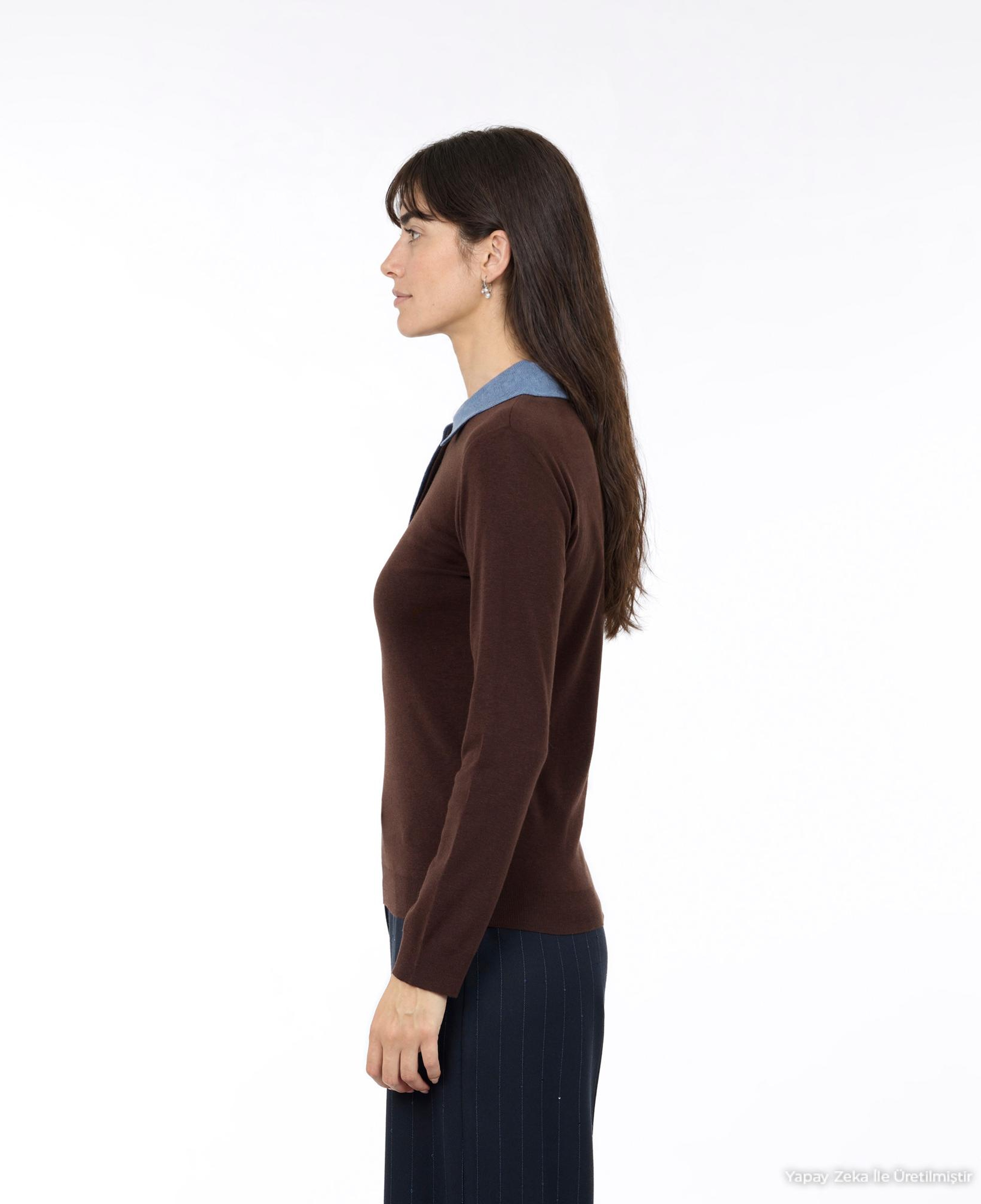 YARGICI Regular Polo Yaka Uzun Kol Kazak