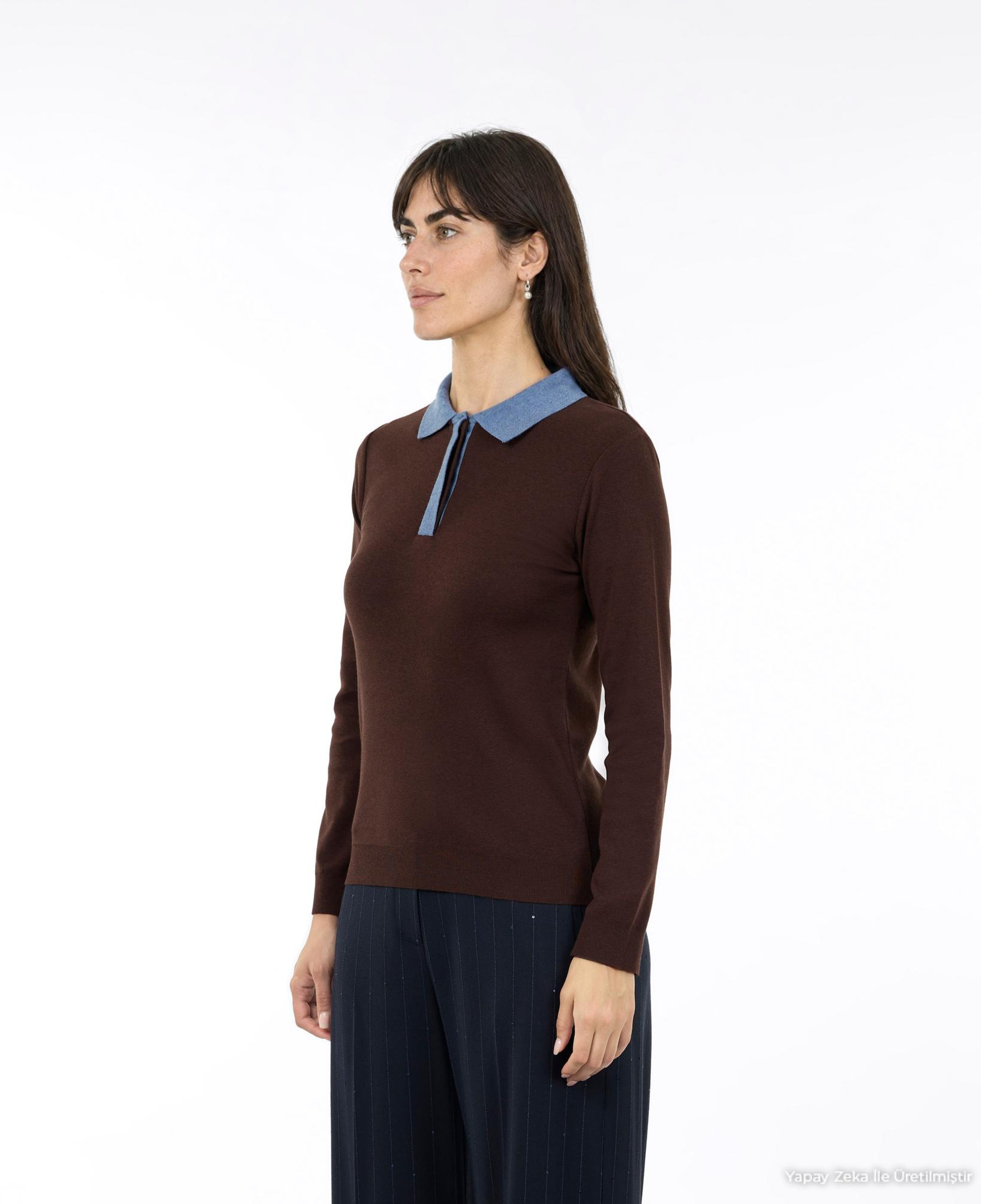 YARGICI Regular Polo Yaka Uzun Kol Kazak