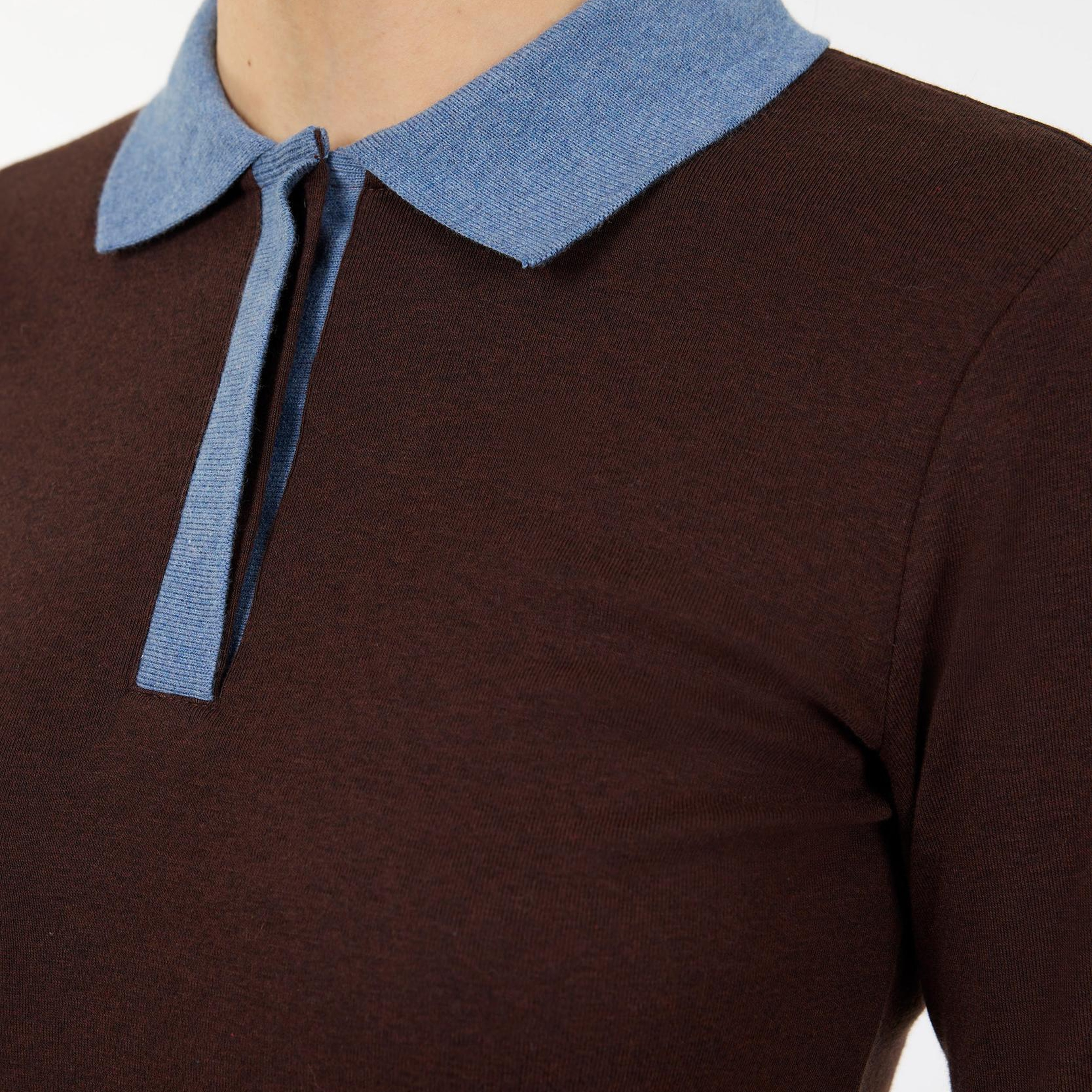 YARGICI Regular Polo Yaka Uzun Kol Kazak