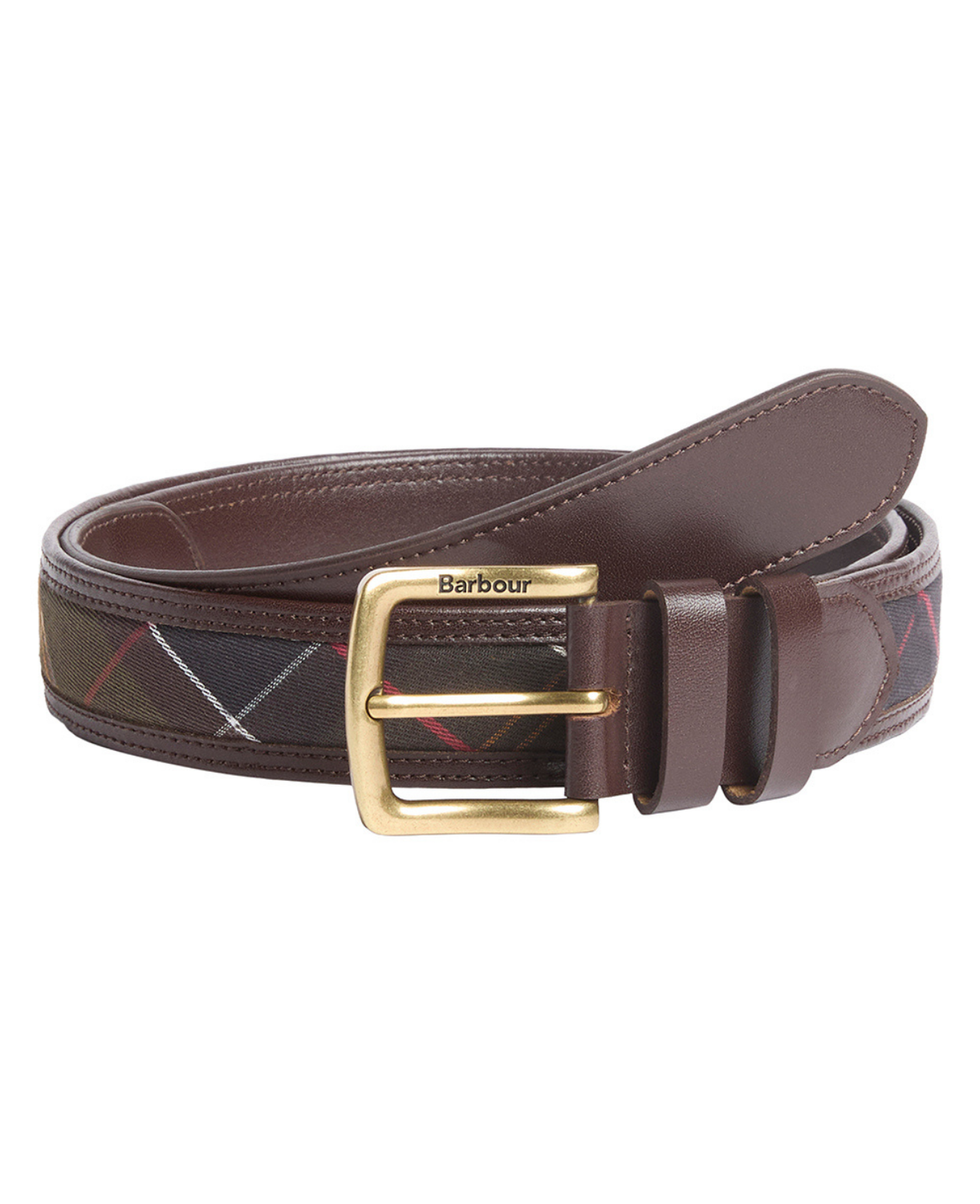 Barbour Girvan Tartan Deri Kemer