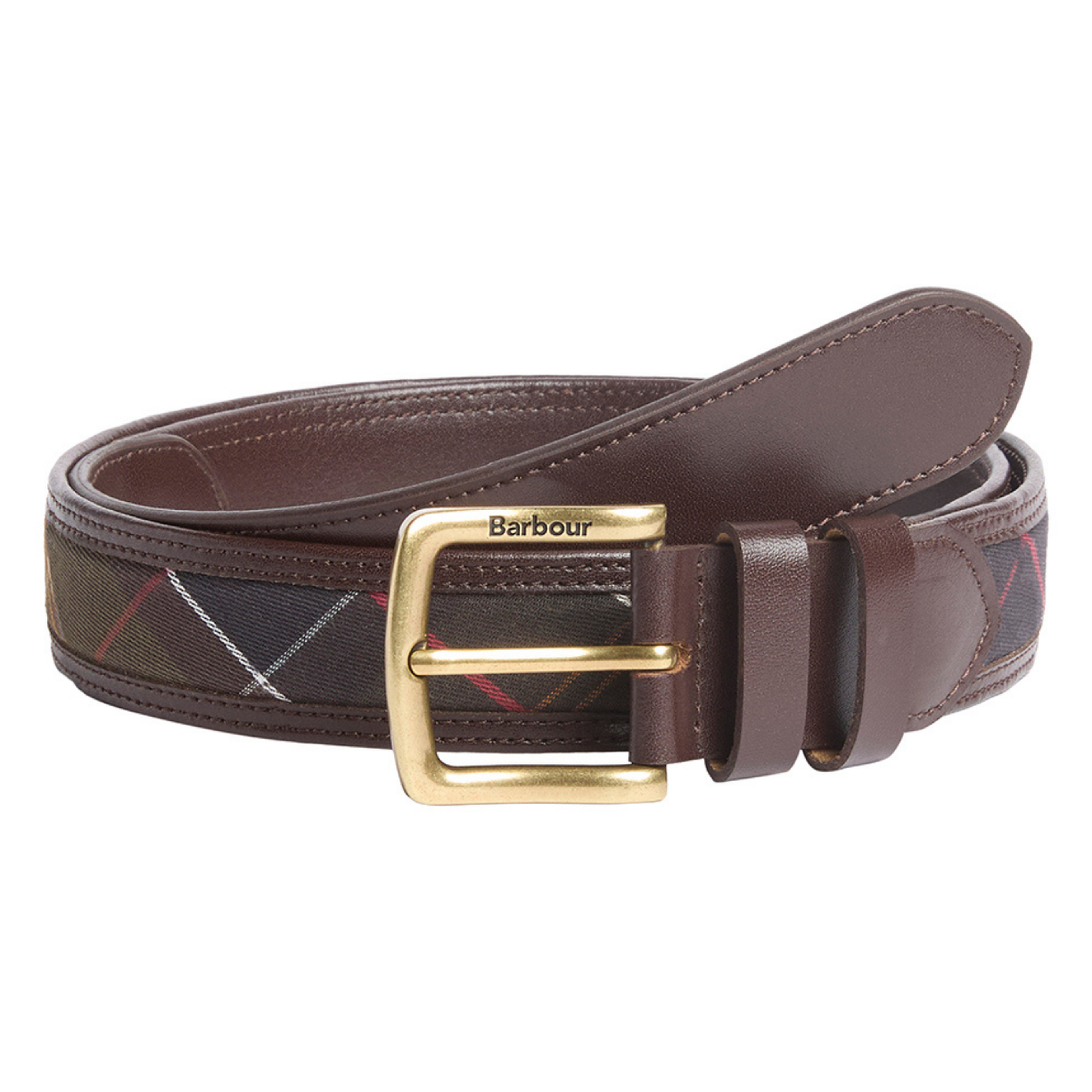 Barbour Girvan Tartan Deri Kemer