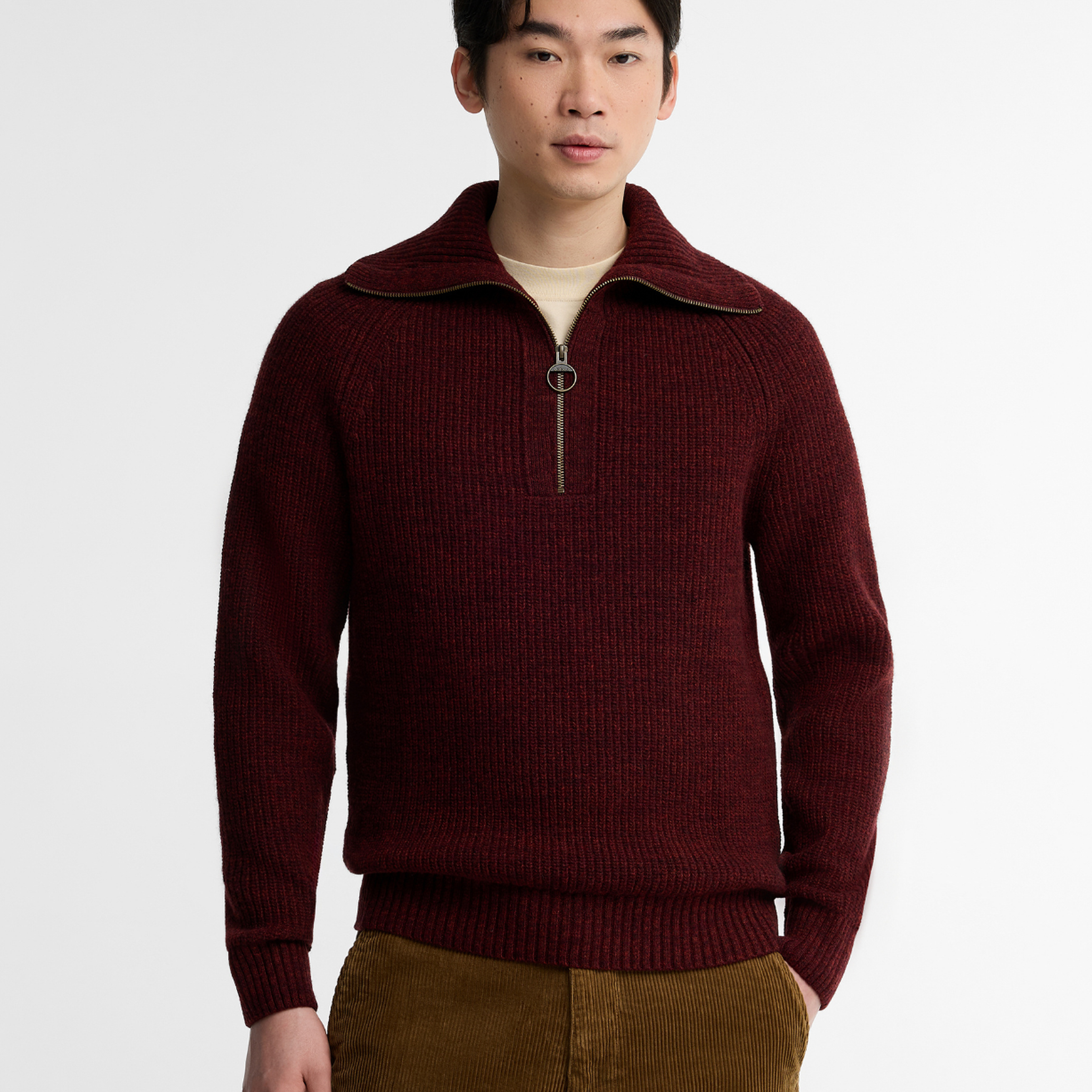 Barbour Riggbay Knitted Yarım Fermuarlı Kazak