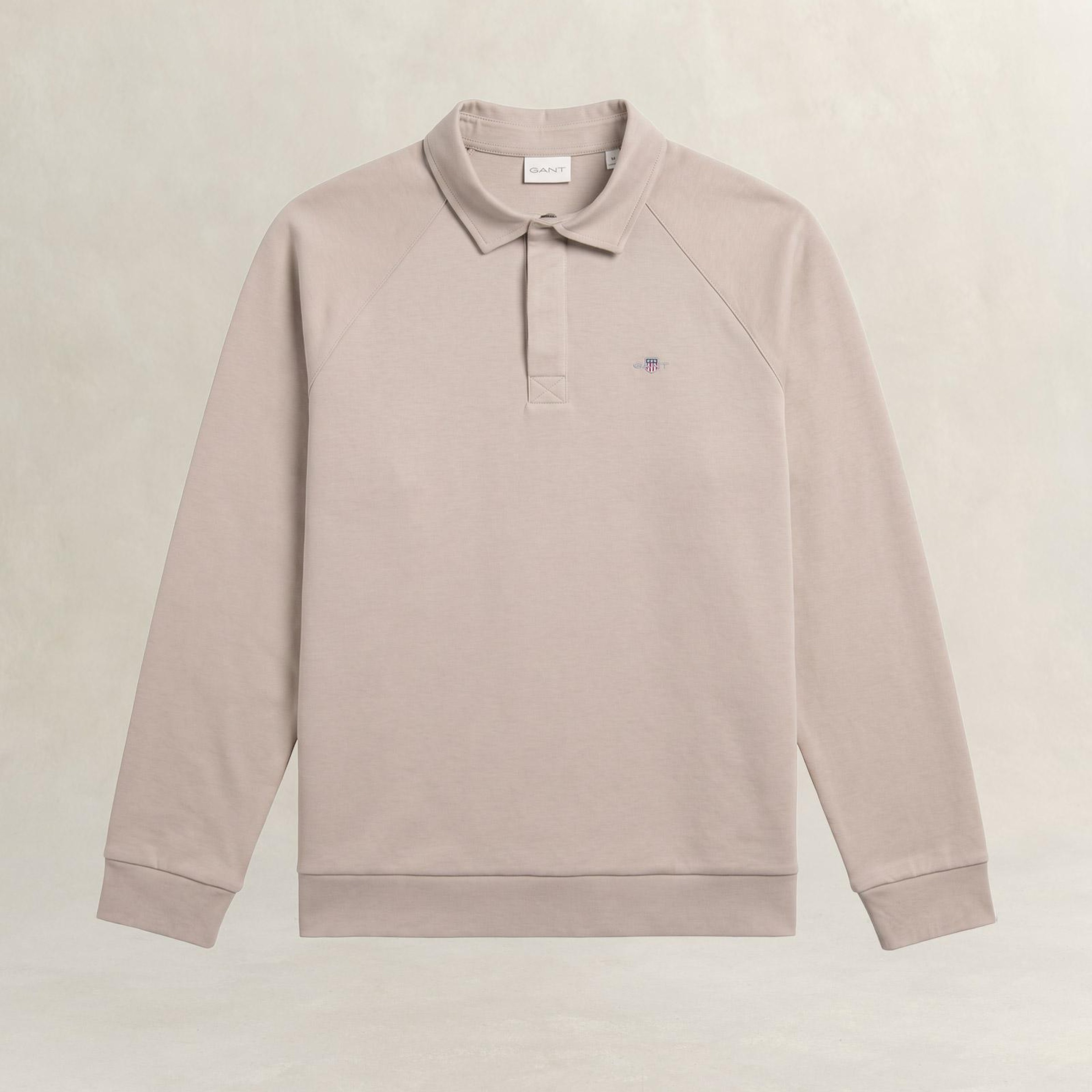 GANT Erkek Bej Düğmeli Yaka Sweatshirt