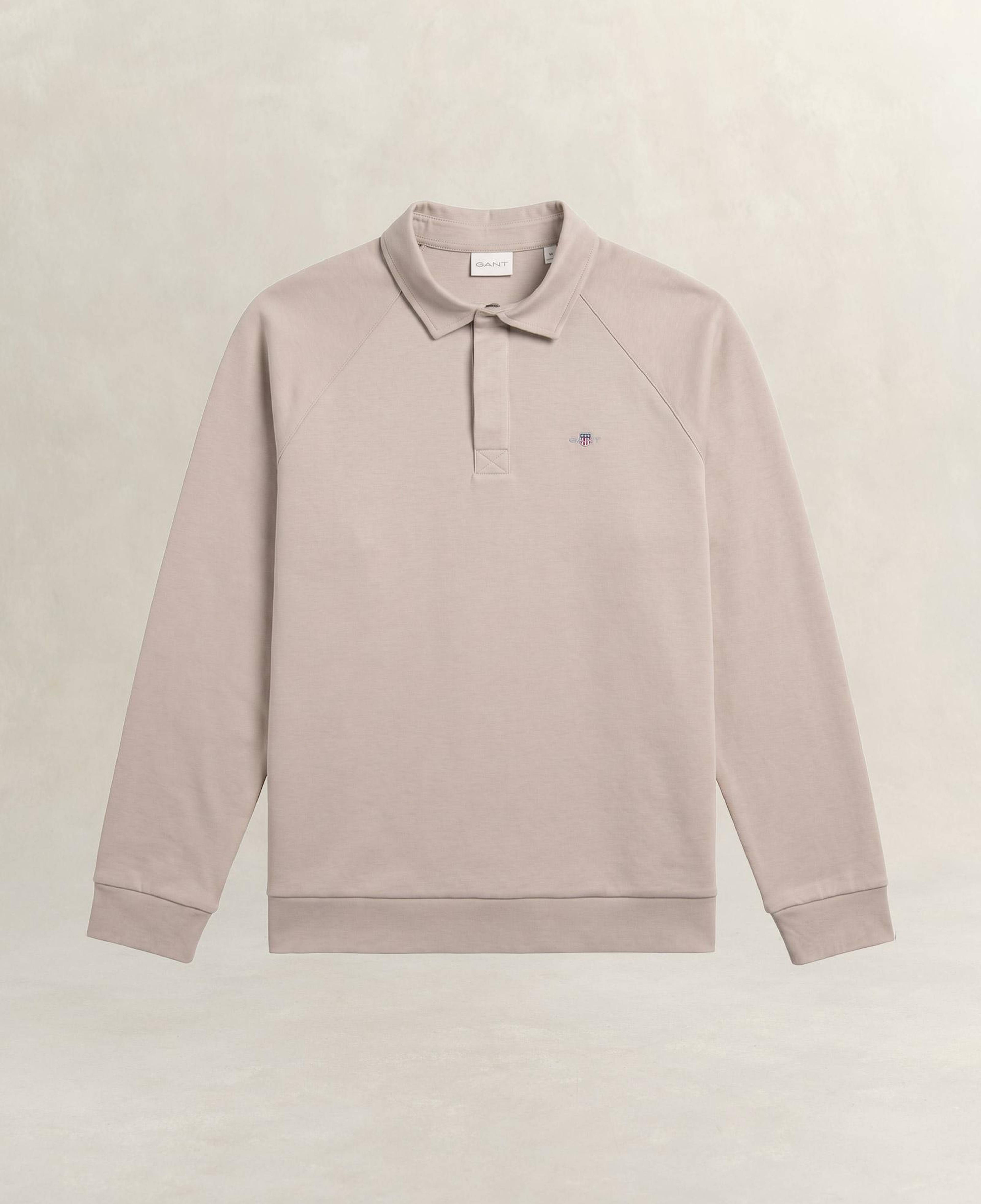 GANT Erkek Bej Düğmeli Yaka Sweatshirt