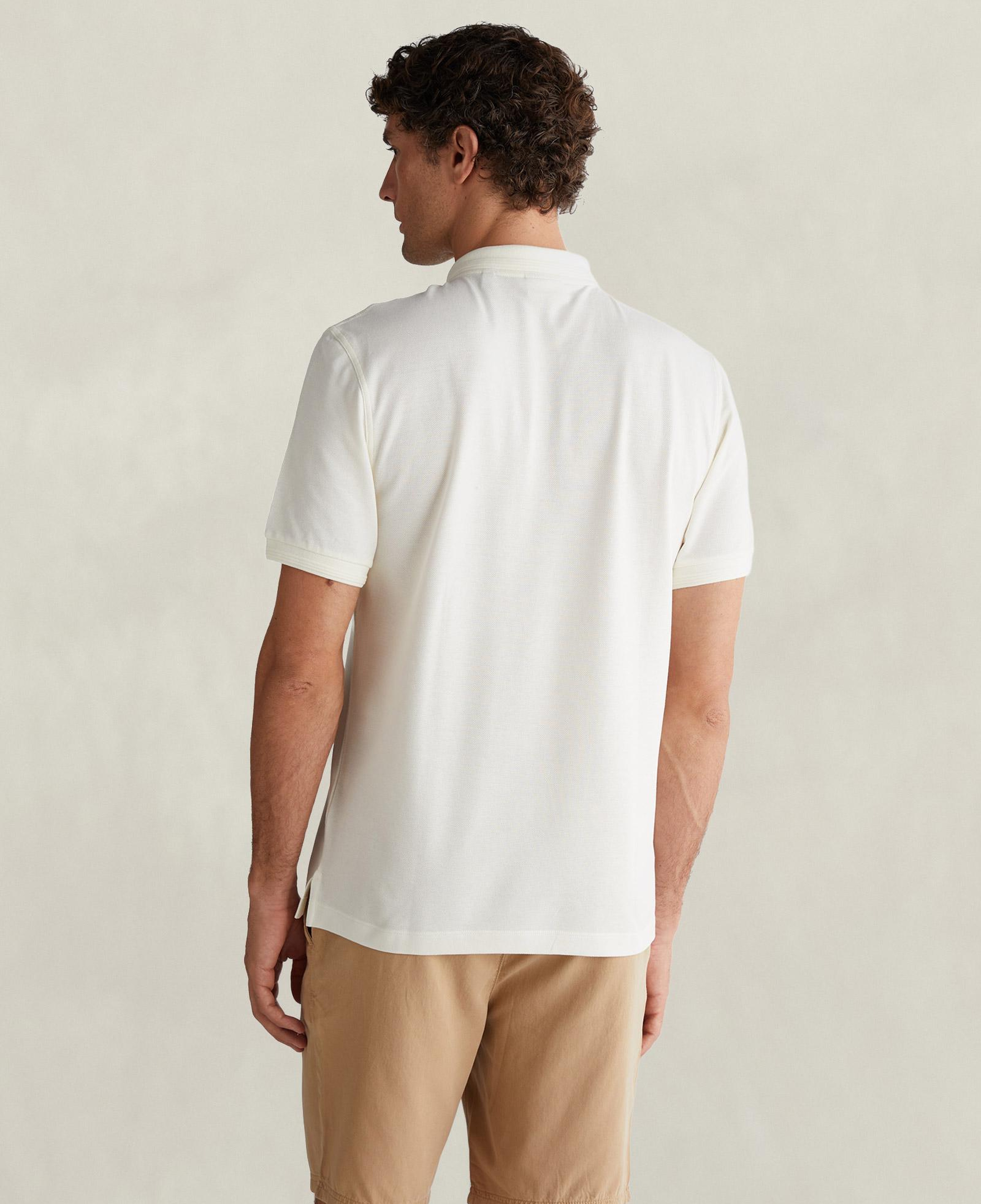 GANT Erkek Krem Regular Fit Polo Yaka T-Shirt