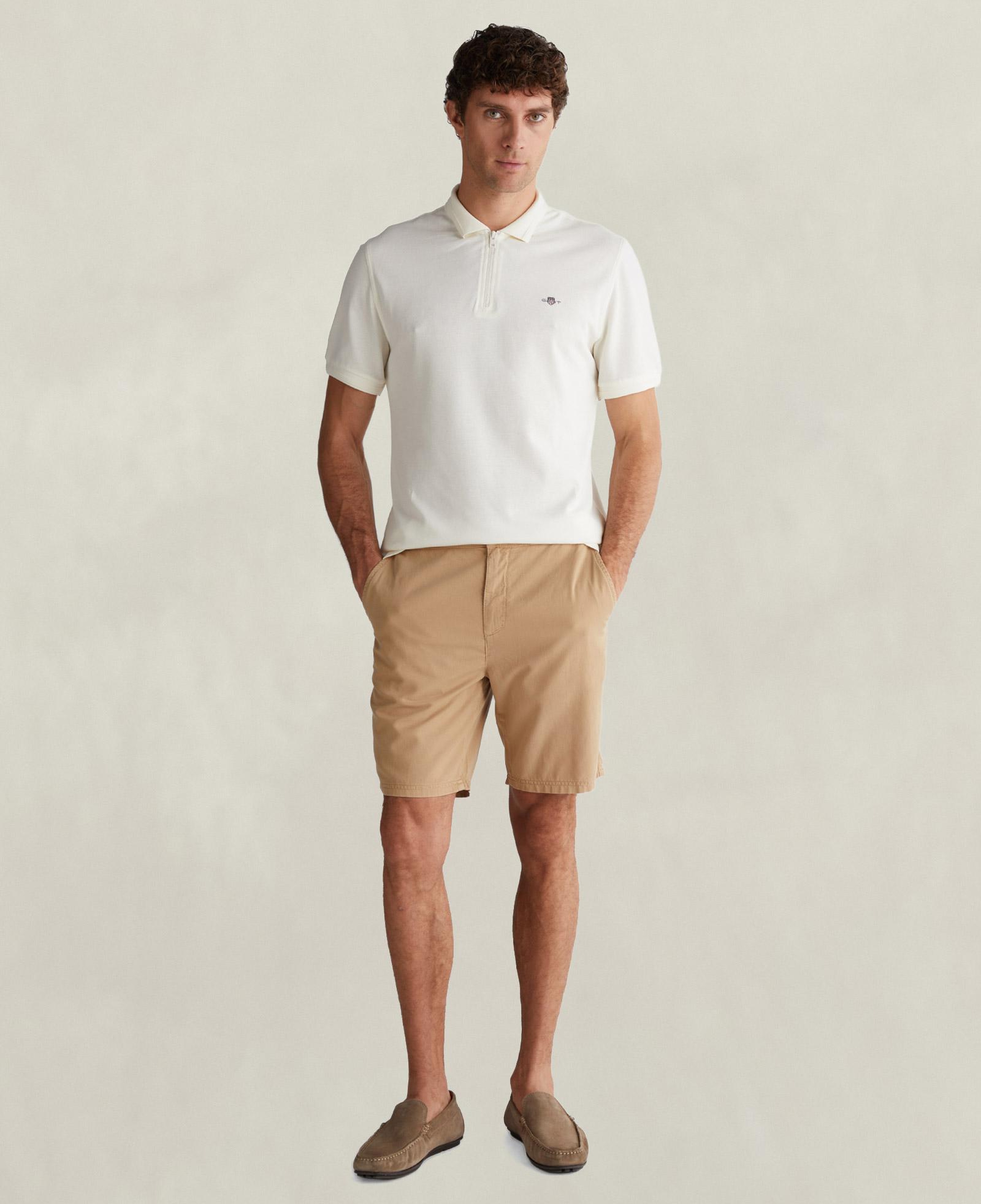 GANT Erkek Krem Regular Fit Polo Yaka T-Shirt