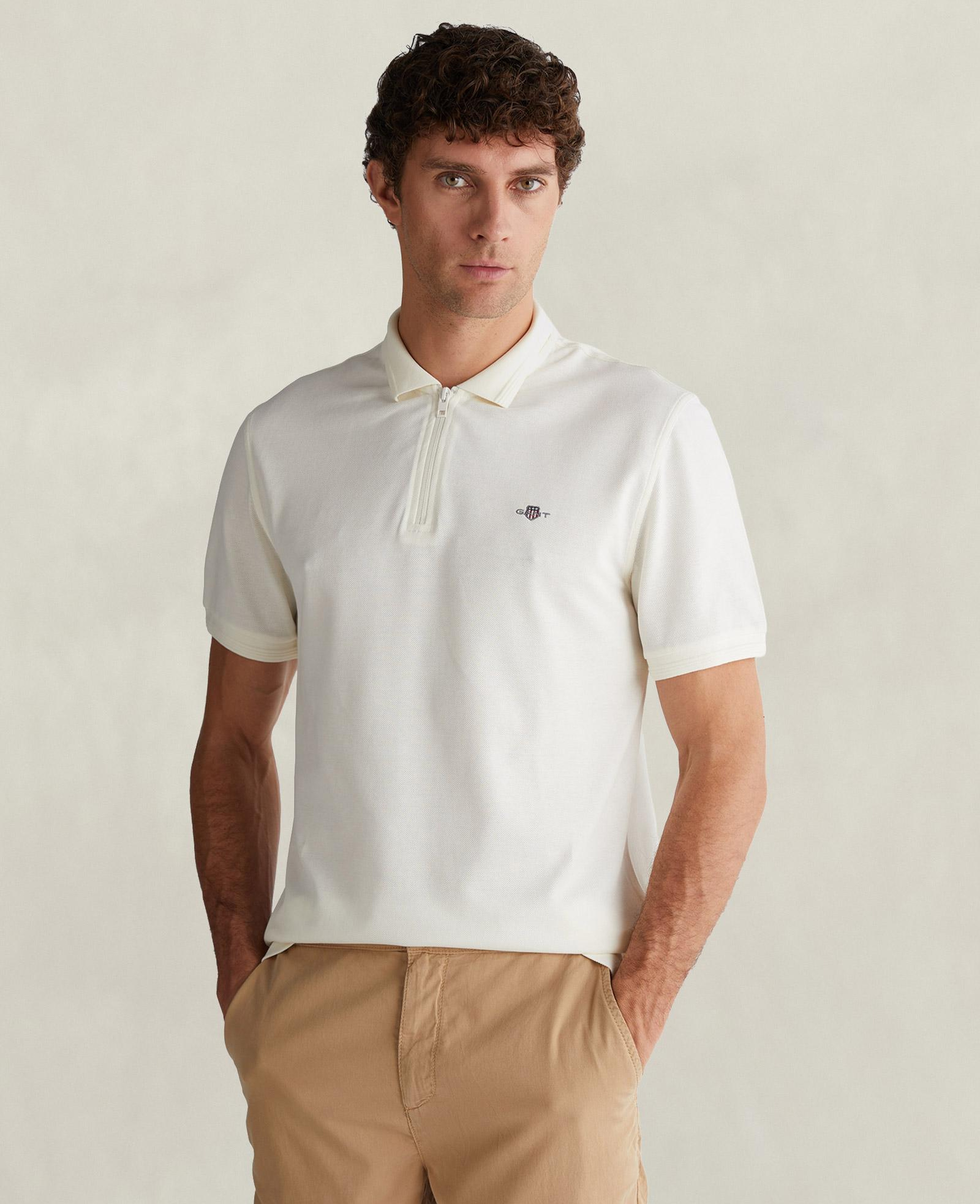 GANT Erkek Krem Regular Fit Polo Yaka T-Shirt