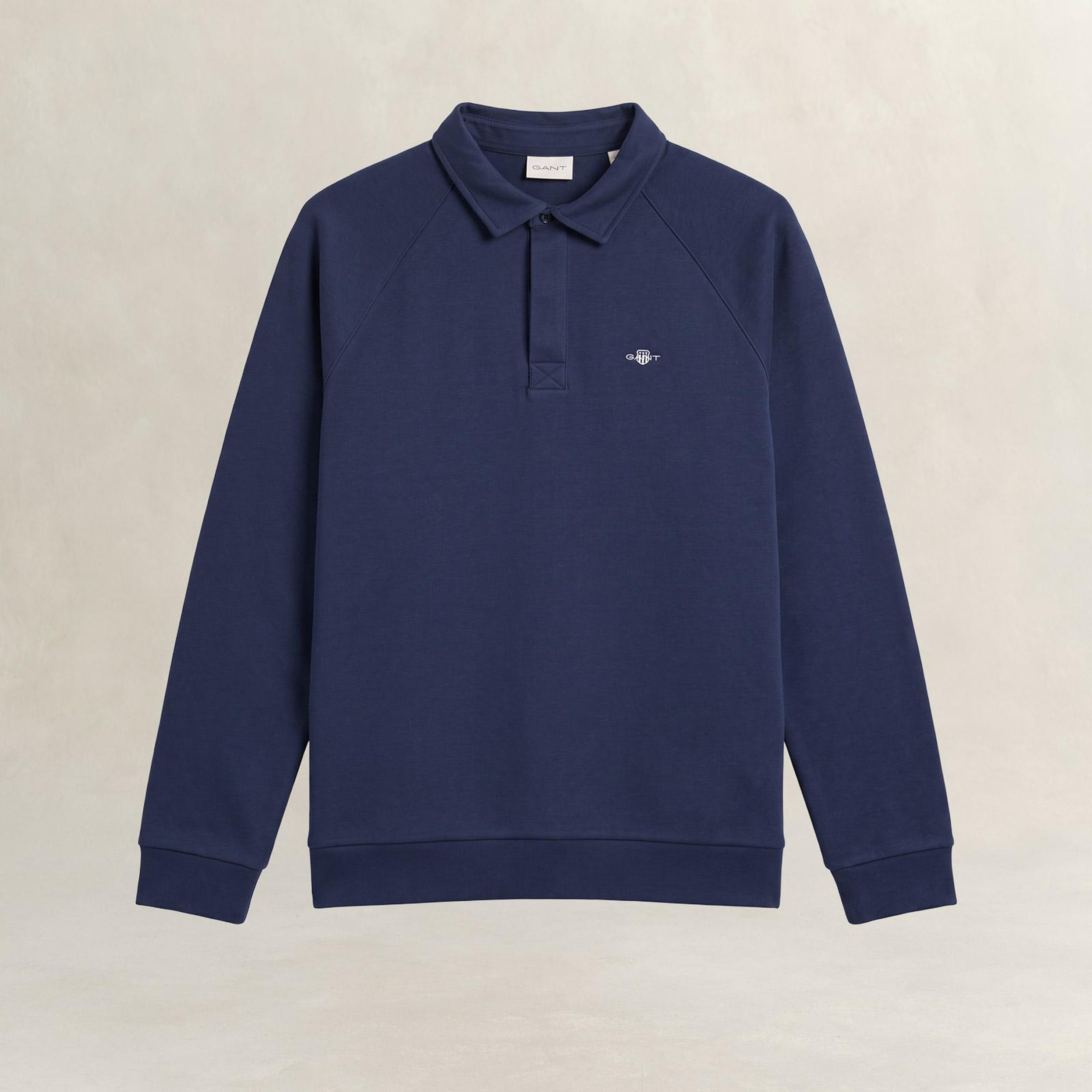 GANT Erkek Lacivert Düğmeli Yaka Sweatshirt