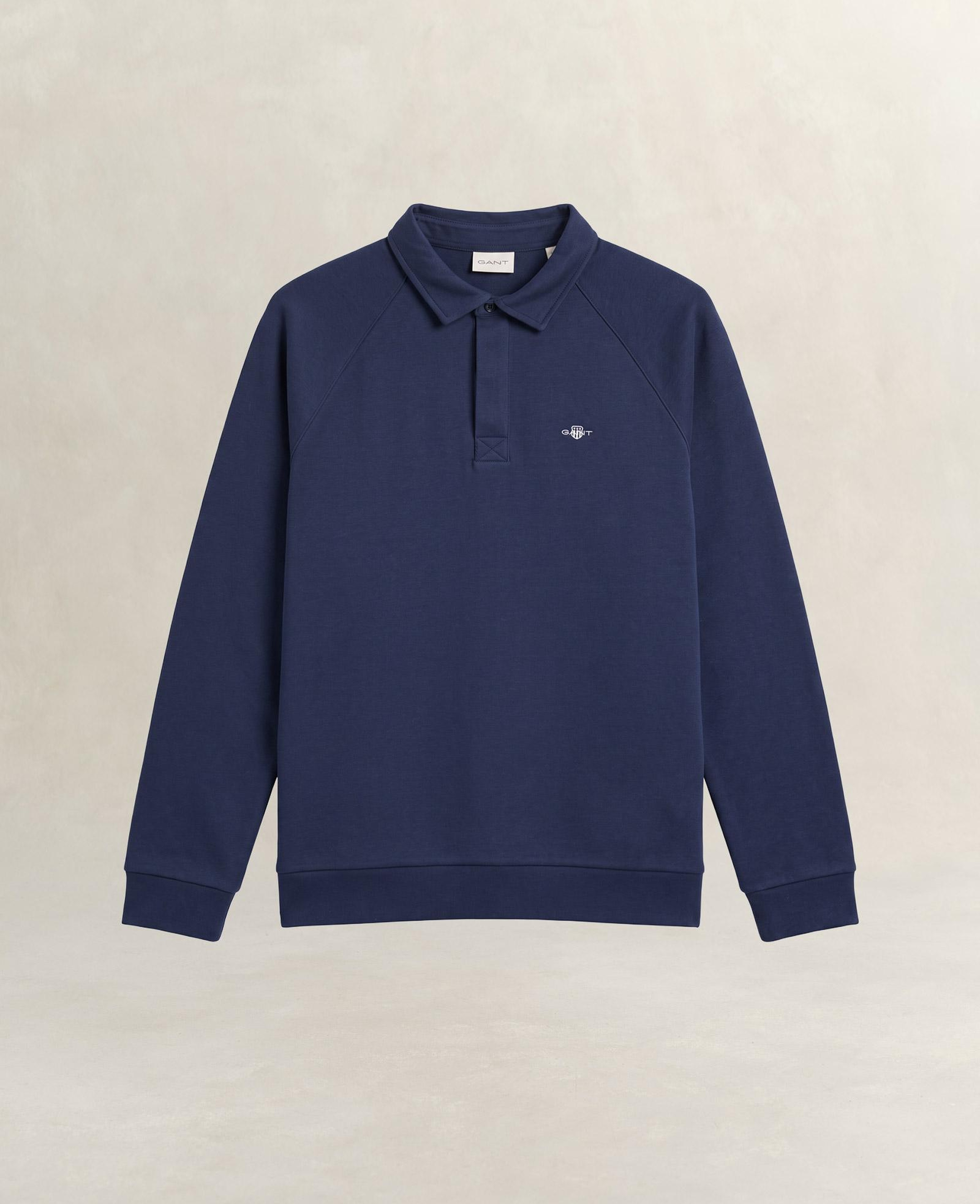 GANT Erkek Lacivert Düğmeli Yaka Sweatshirt