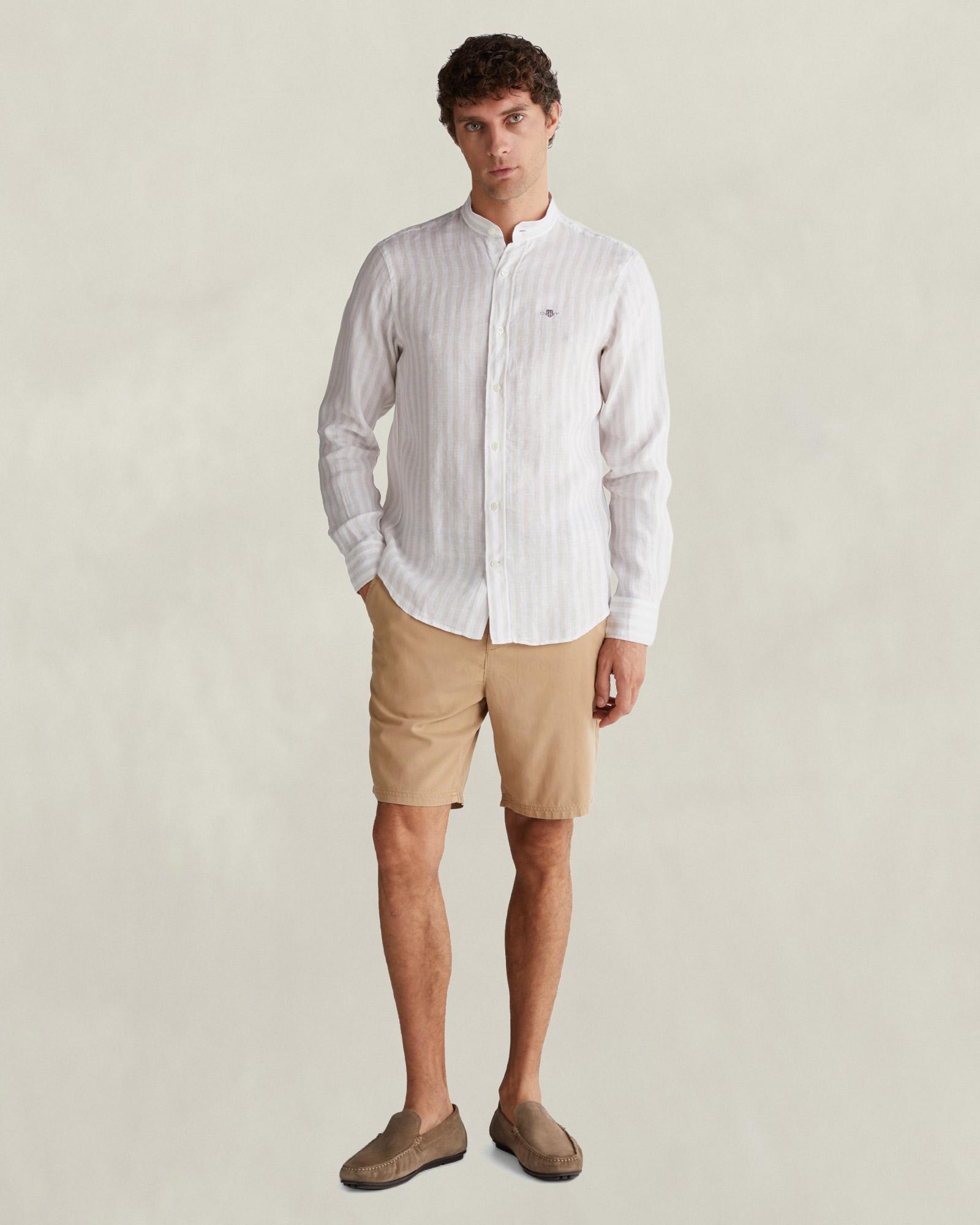 GANT Erkek Krem Regular Fit Gömlek