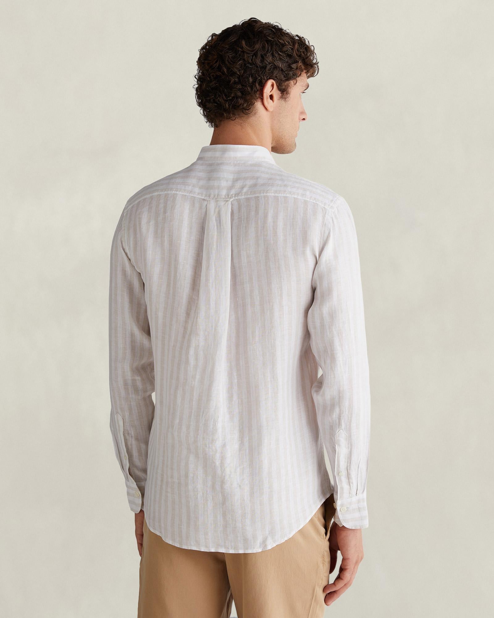 GANT Erkek Krem Regular Fit Gömlek