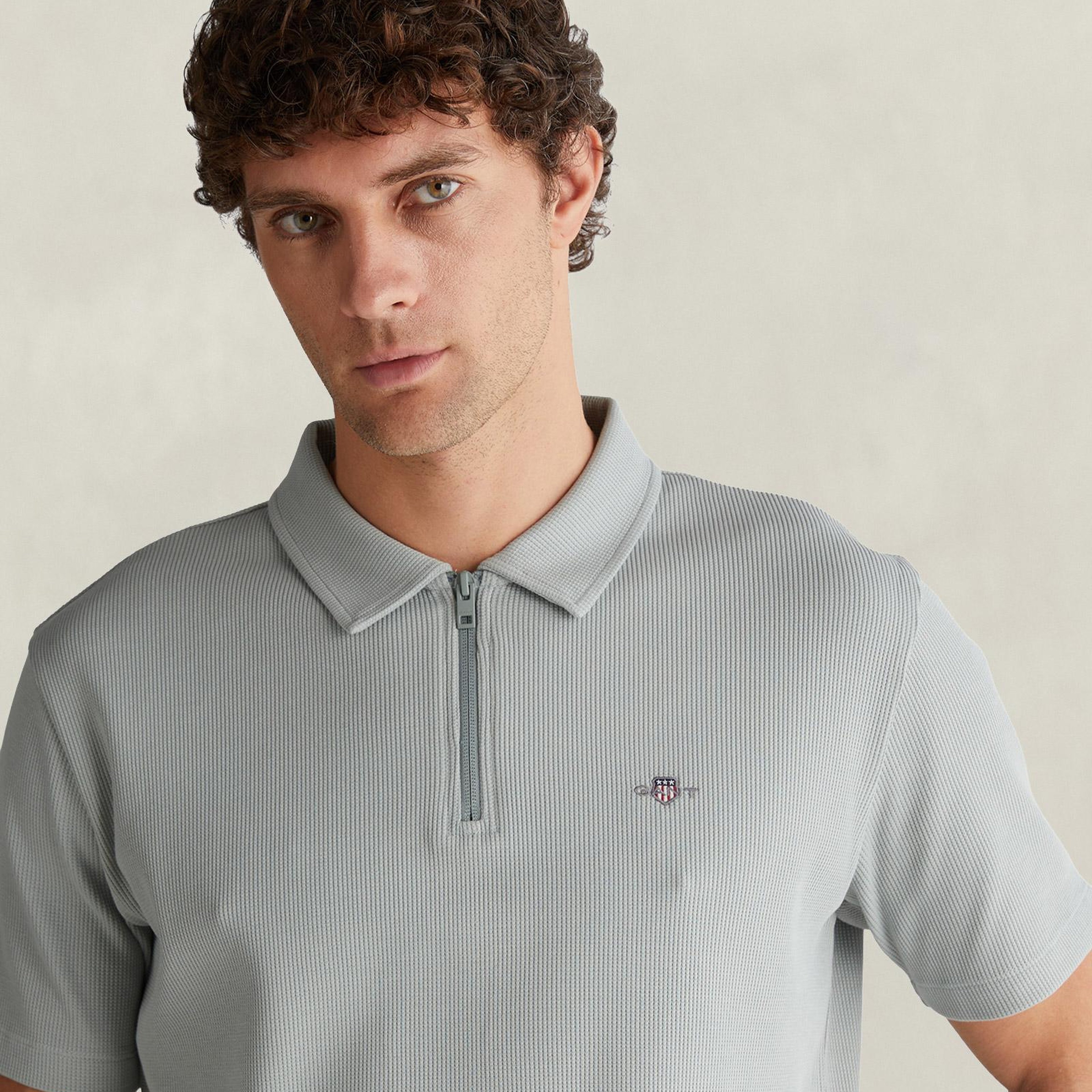 GANT Erkek Yeşil Regular Fit Polo Yaka T-Shirt