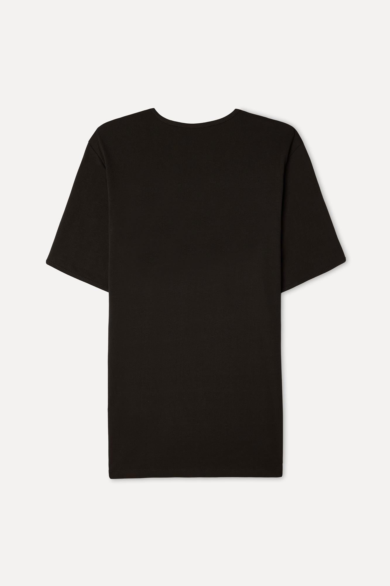 Erkek Kahverengi Bisiklet Yaka T-Shirt