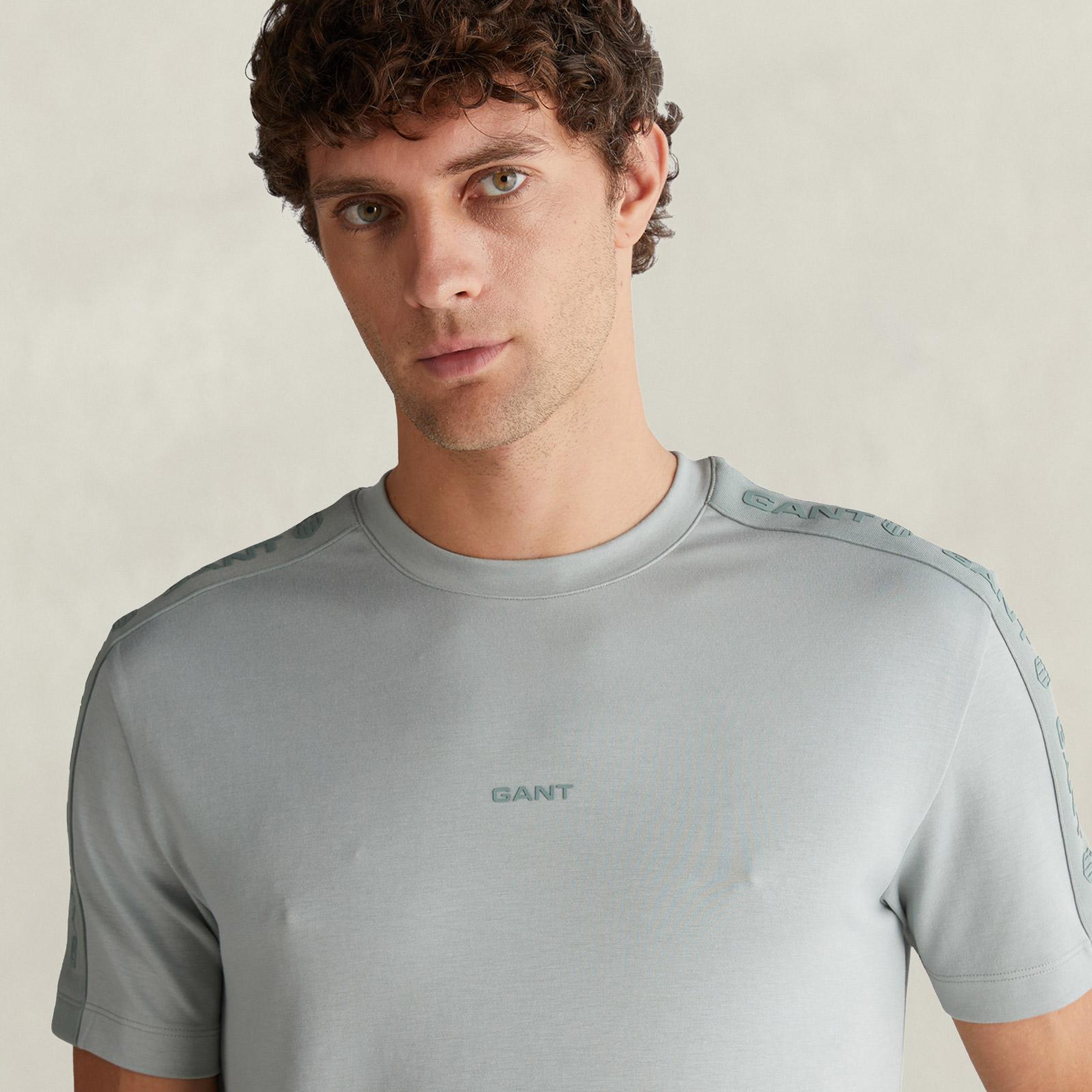GANT Erkek Yeşil Bisiklet Yaka T-Shirt