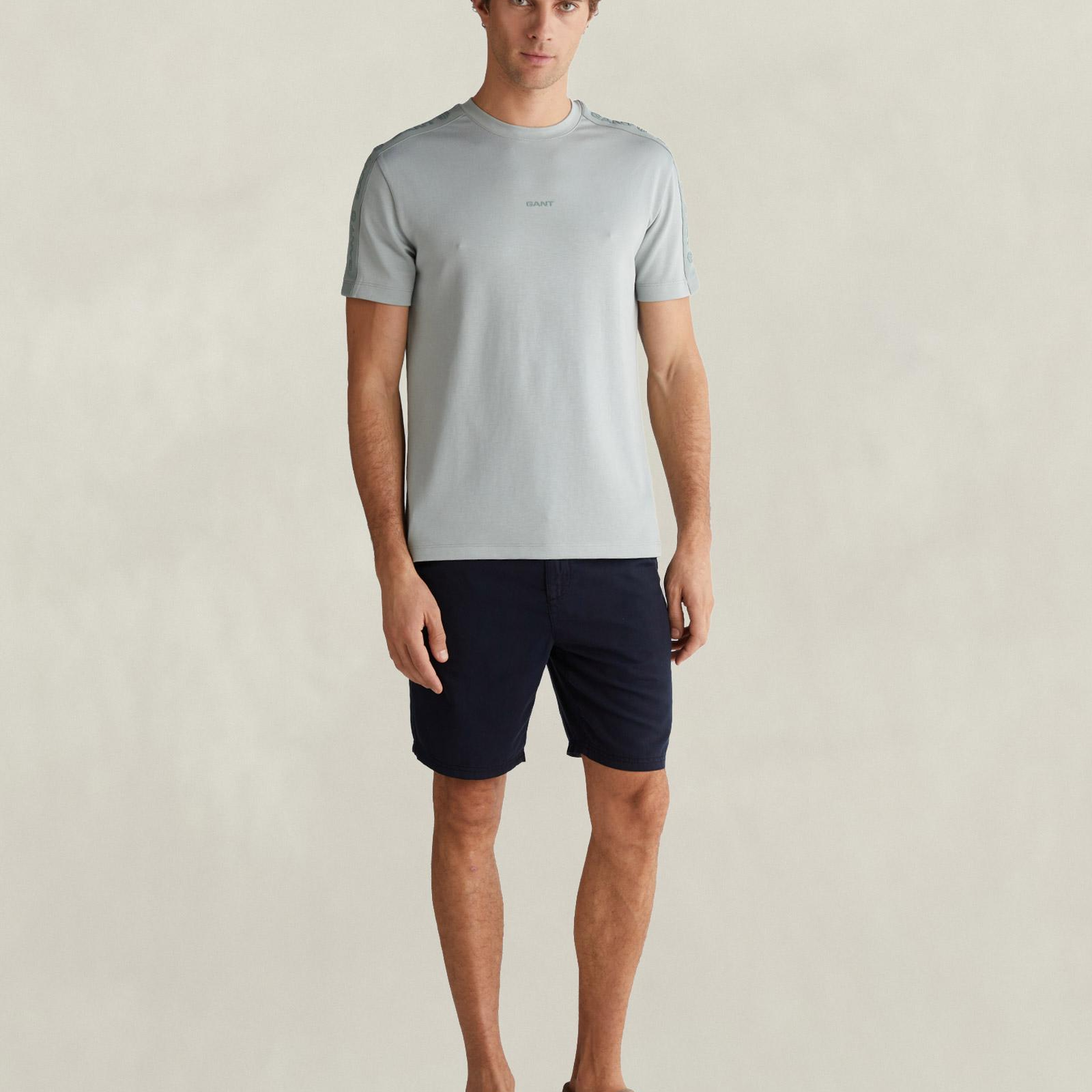 GANT Erkek Yeşil Bisiklet Yaka T-Shirt