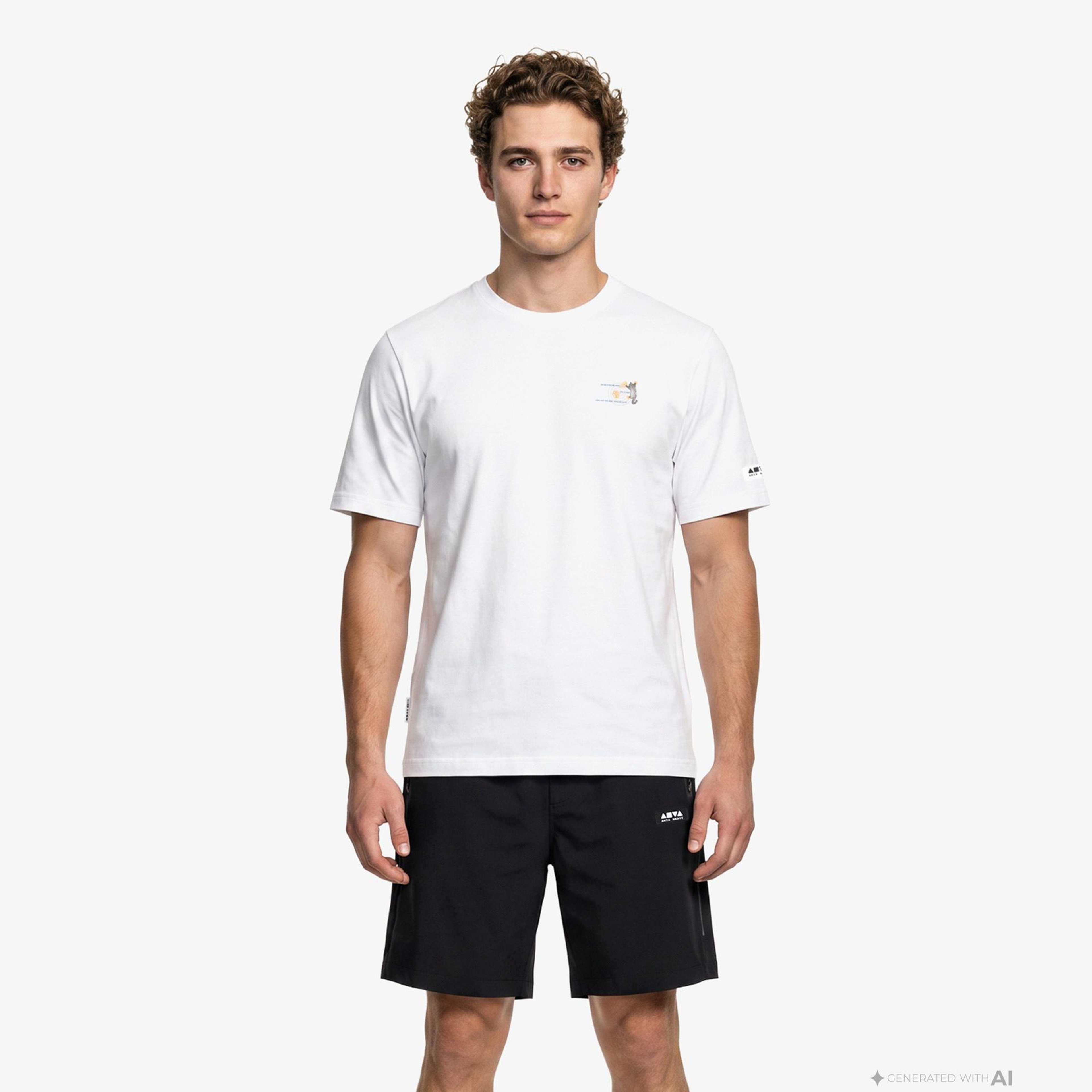 Anta Anta Skate Erkek Beyaz T-Shirt