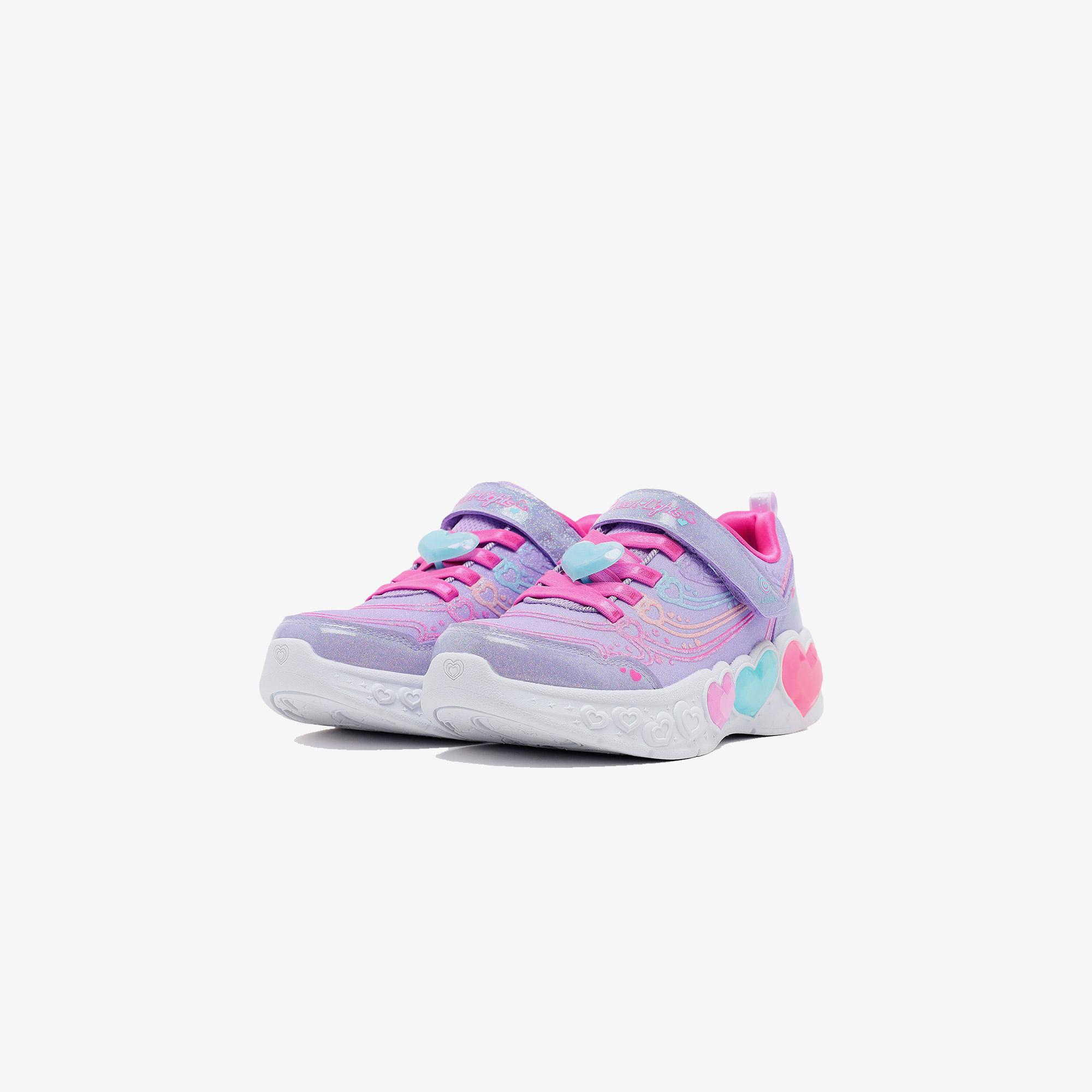 Skechers Enchanted Heart Lights Çocuk Zeytin Yeşili/Siyah Spor Ayakkabı