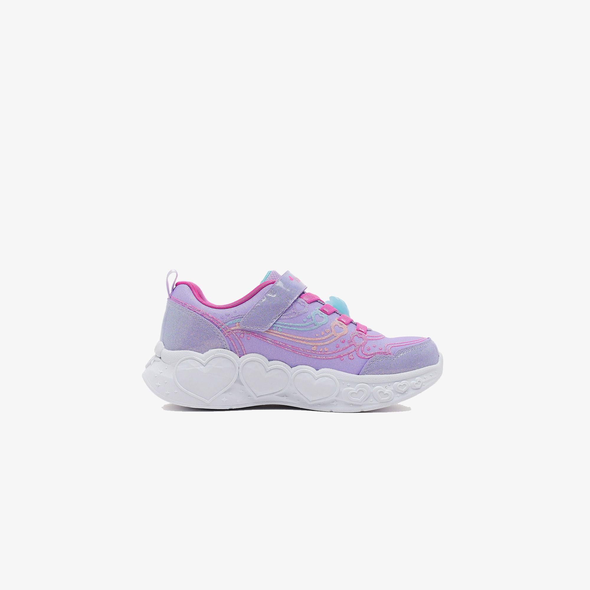 Skechers Enchanted Heart Lights Çocuk Zeytin Yeşili/Siyah Spor Ayakkabı