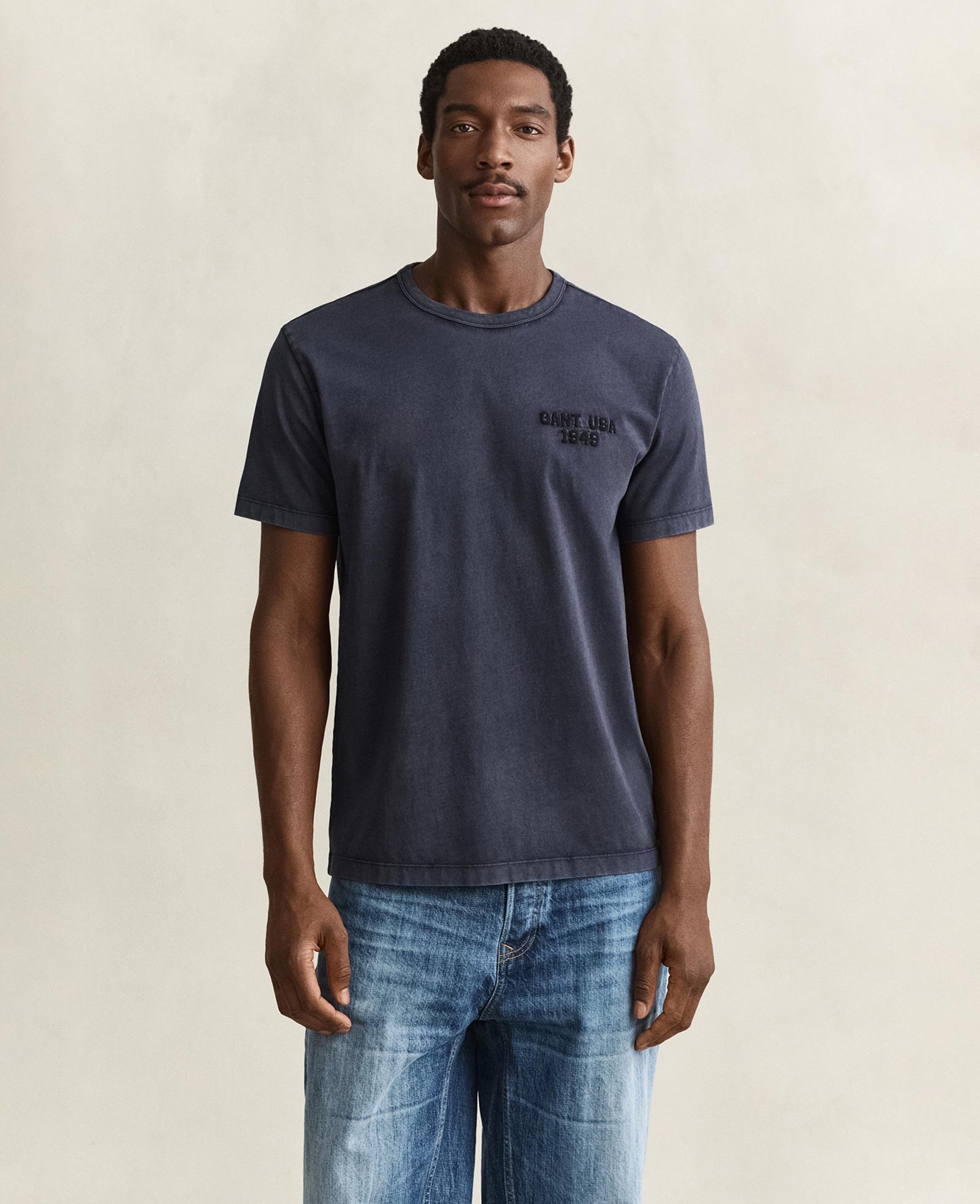 GANT Erkek Lacivert Regular Fit %100 Pamuk T-Shirt