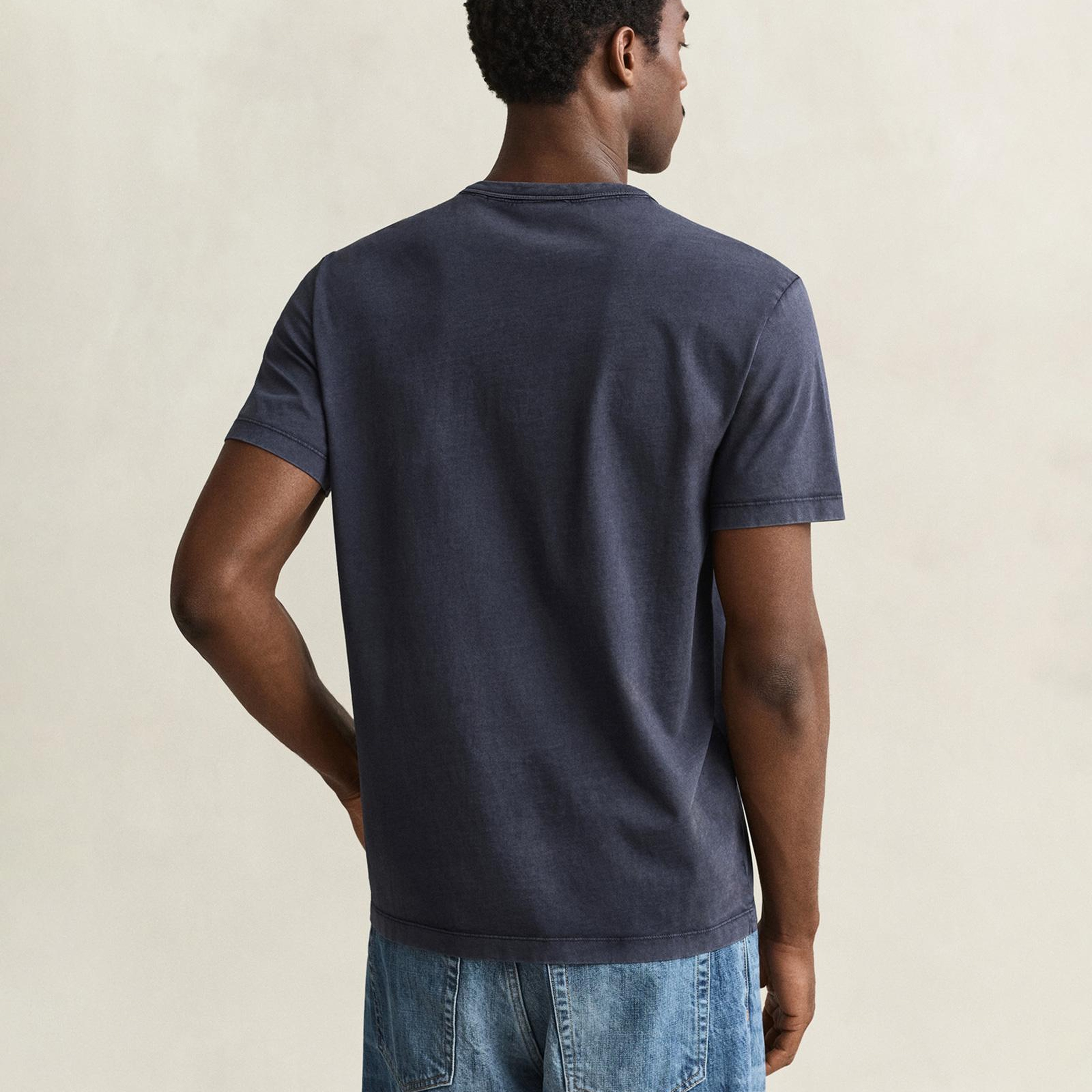 GANT Erkek Lacivert Regular Fit %100 Pamuk T-Shirt