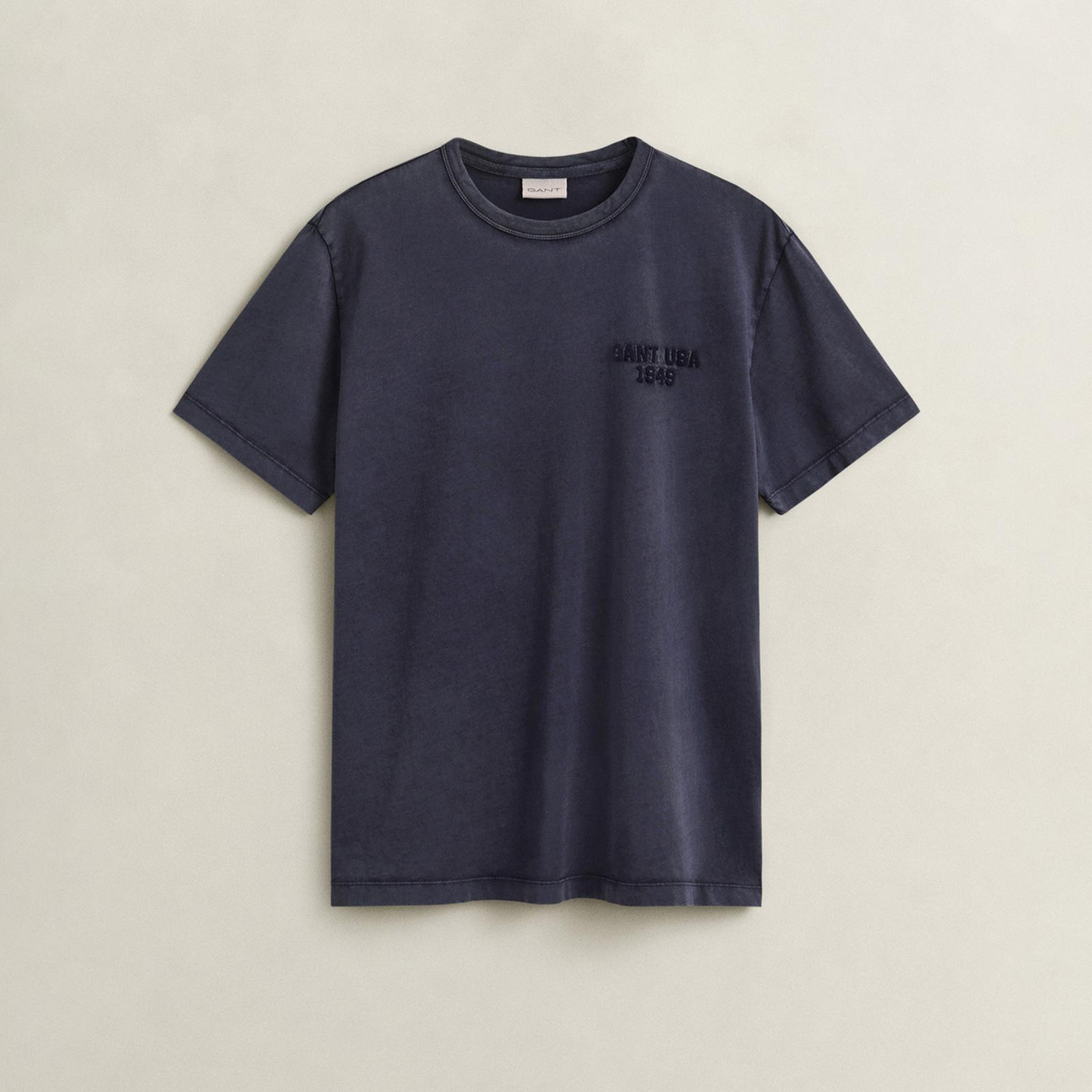 GANT Erkek Lacivert Regular Fit %100 Pamuk T-Shirt