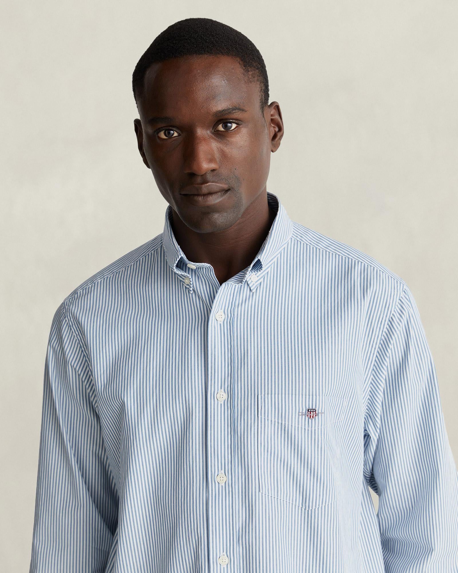 GANT Erkek Mavi Regular Fit Poplin Gömlek