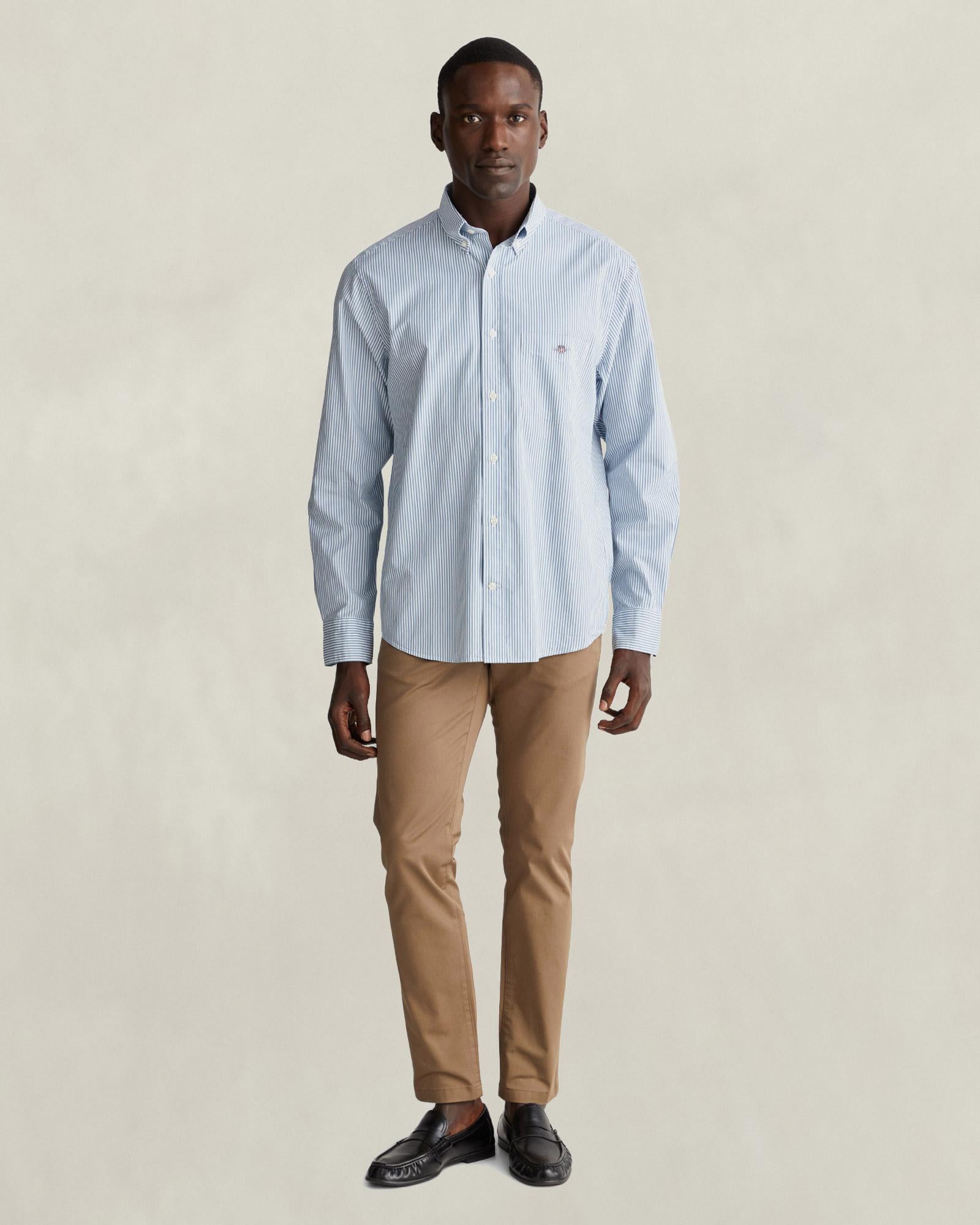 GANT Erkek Mavi Regular Fit Poplin Gömlek