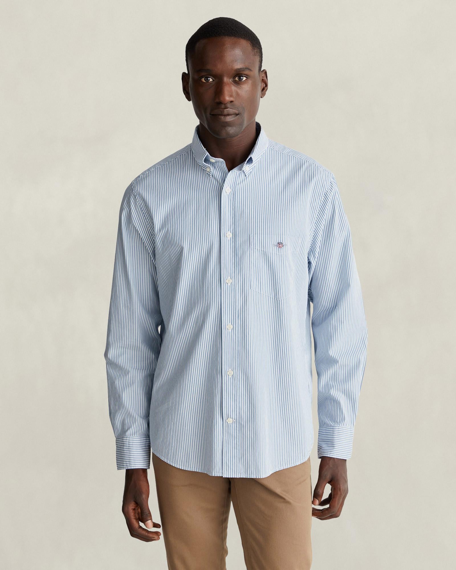 GANT Erkek Mavi Regular Fit Poplin Gömlek