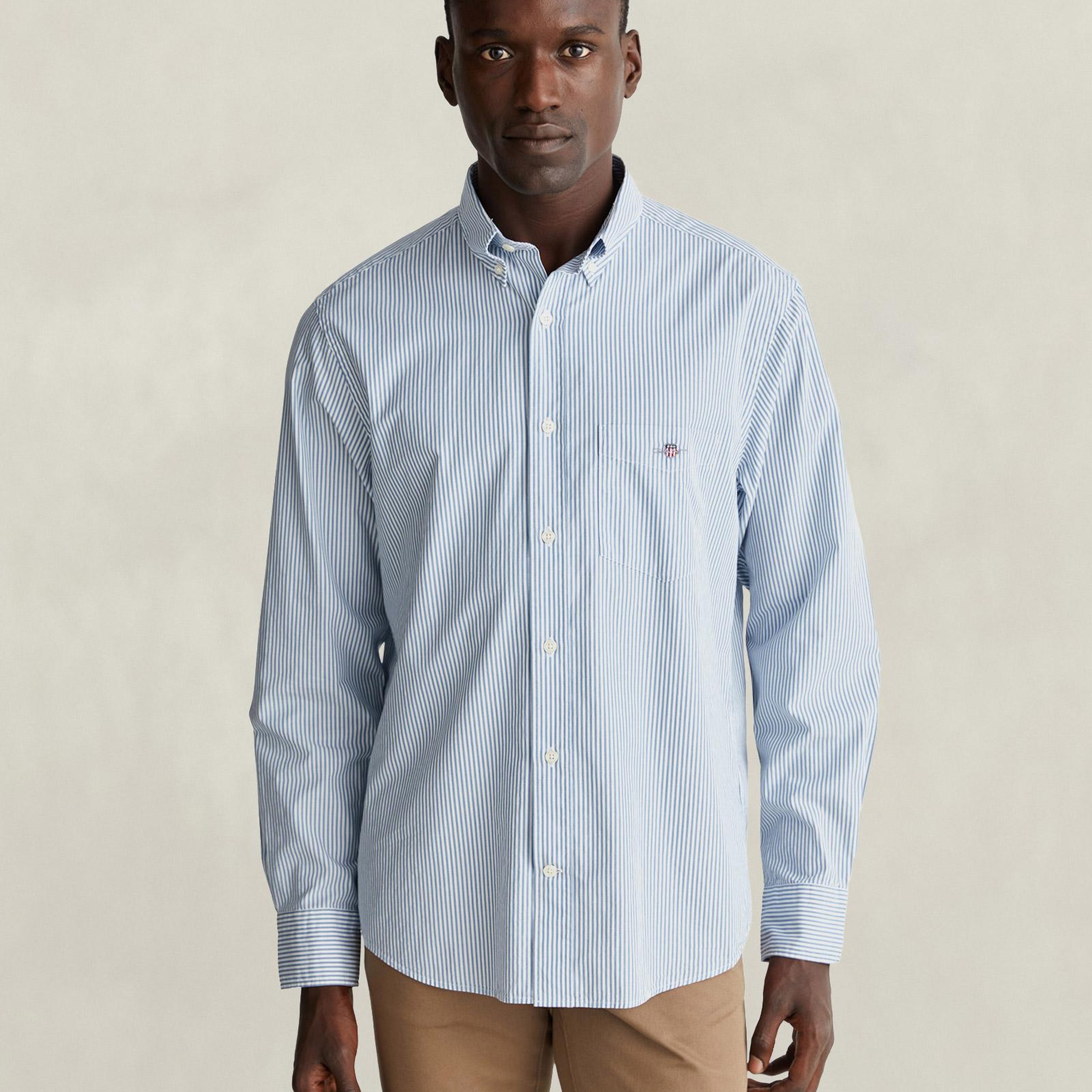 GANT Erkek Mavi Regular Fit Poplin Gömlek