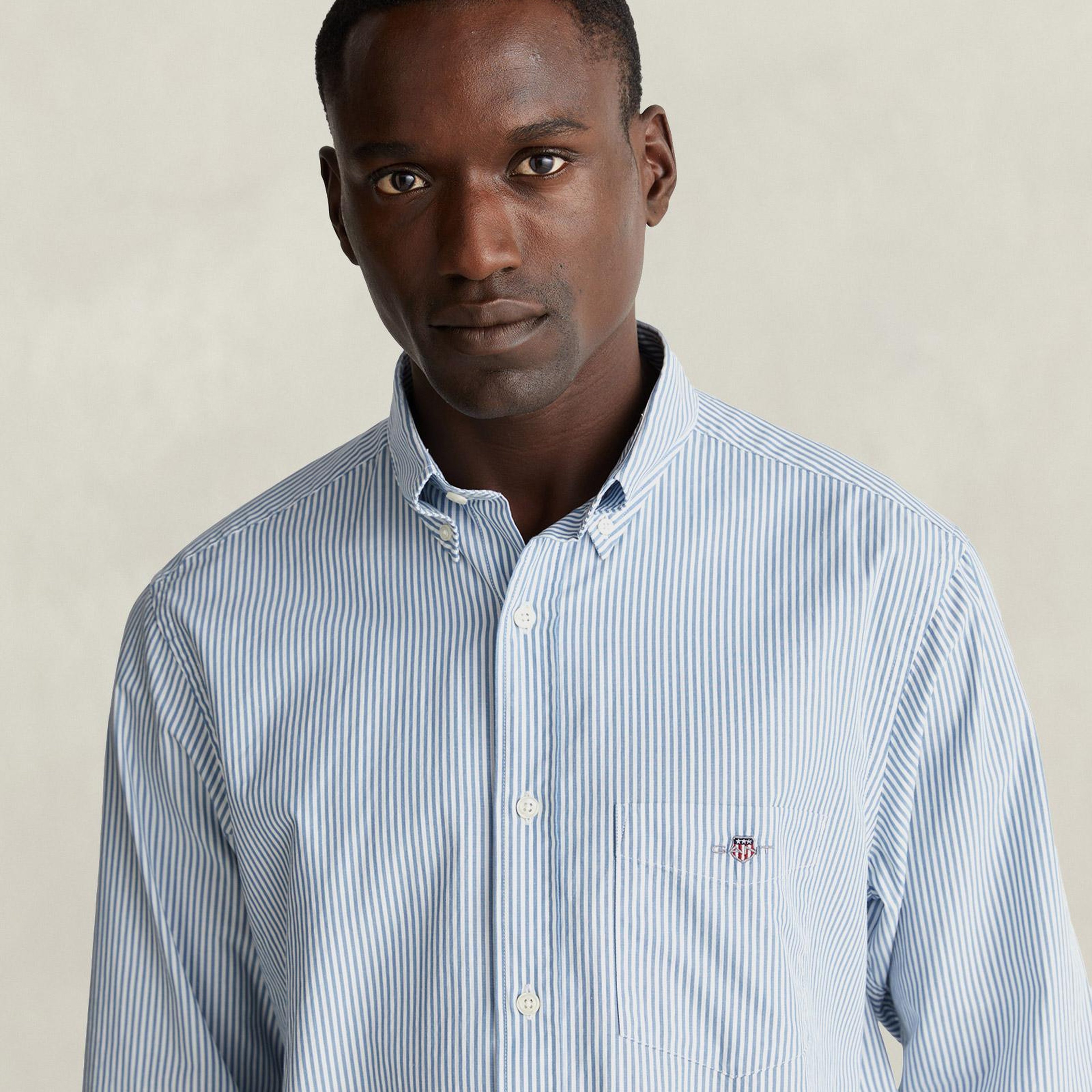 GANT Erkek Mavi Regular Fit Poplin Gömlek