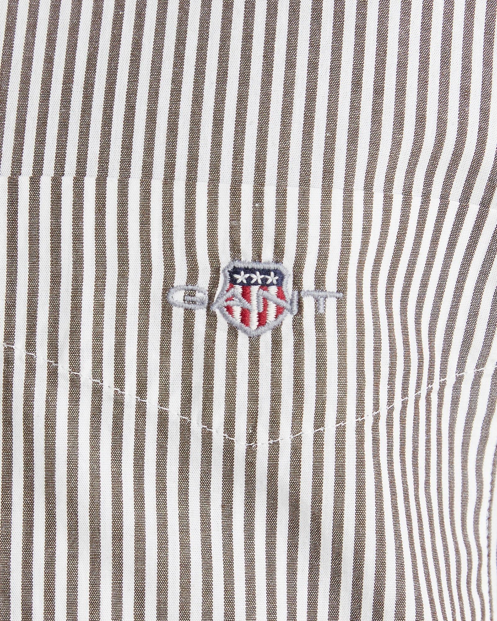 GANT Erkek Kahverengi Regular Fit Poplin Gömlek