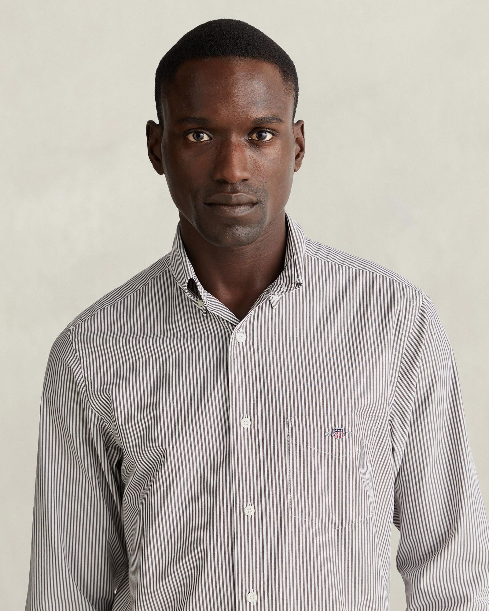 GANT Erkek Kahverengi Regular Fit Poplin Gömlek