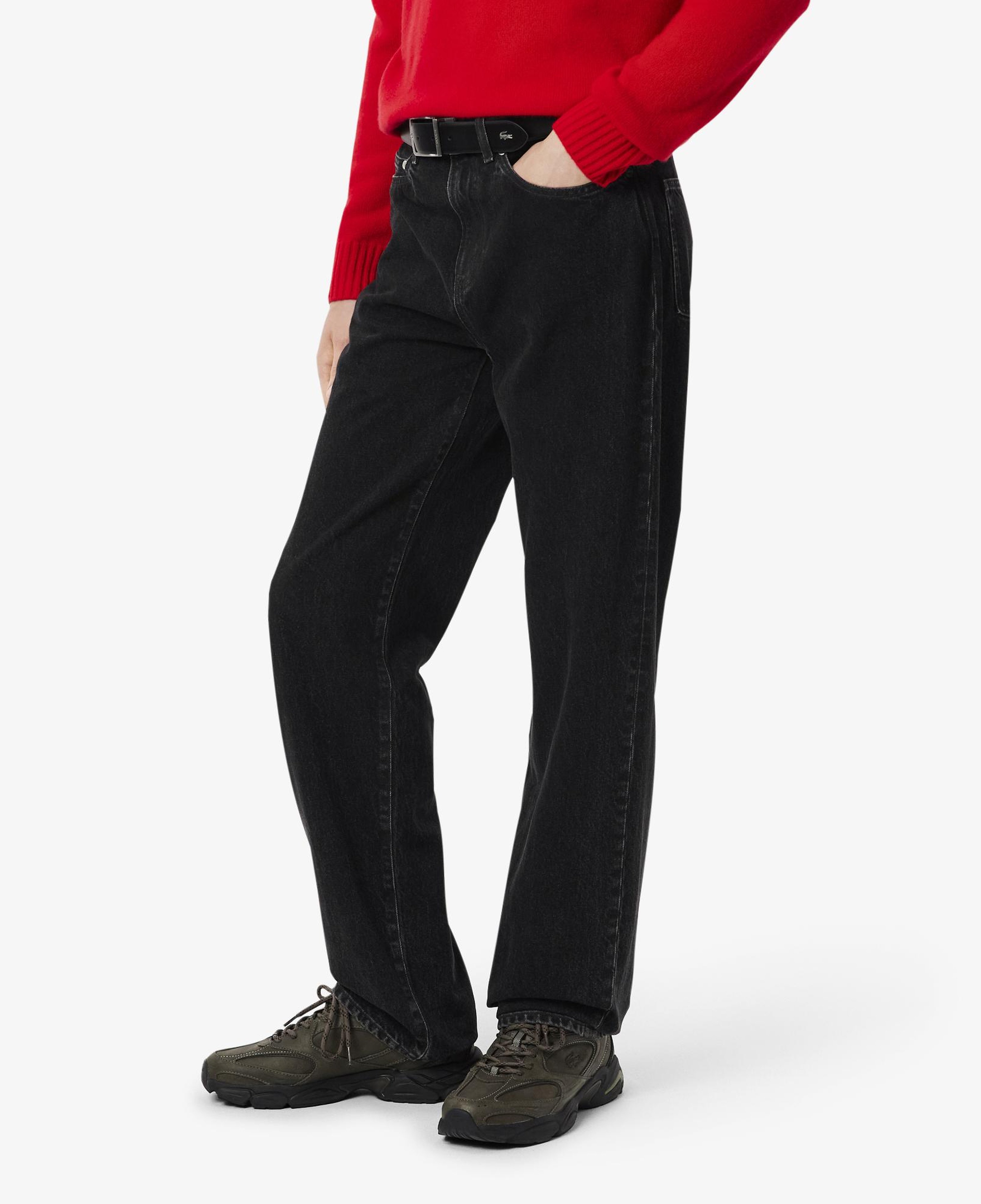 Erkek Straight Fit Siyah Jean Pantolon