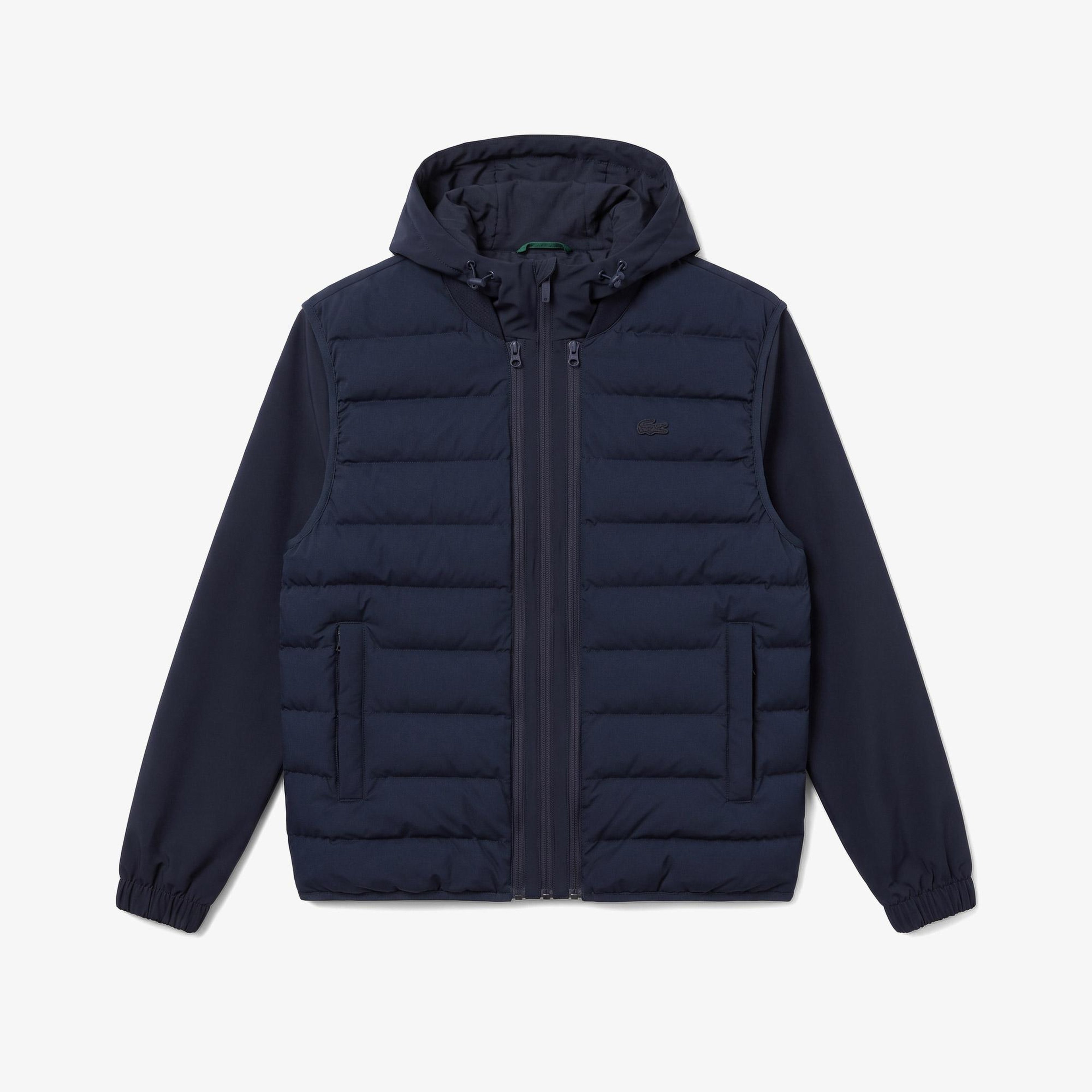 Erkek Regular Fit Kapüşonlu Lacivert Mont