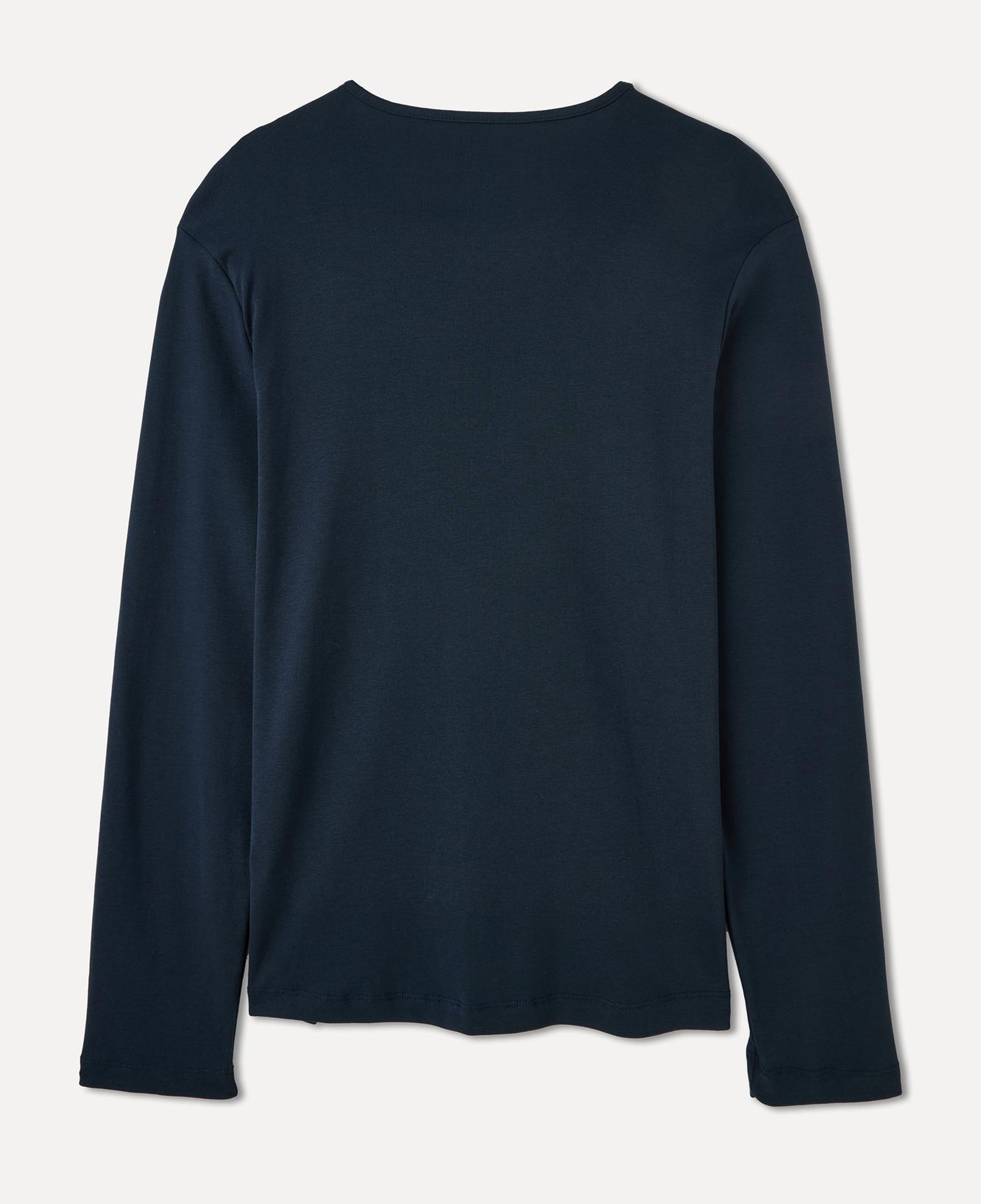 Erkek Lacivert Bisiklet Yaka Uzun Kollu T-Shirt