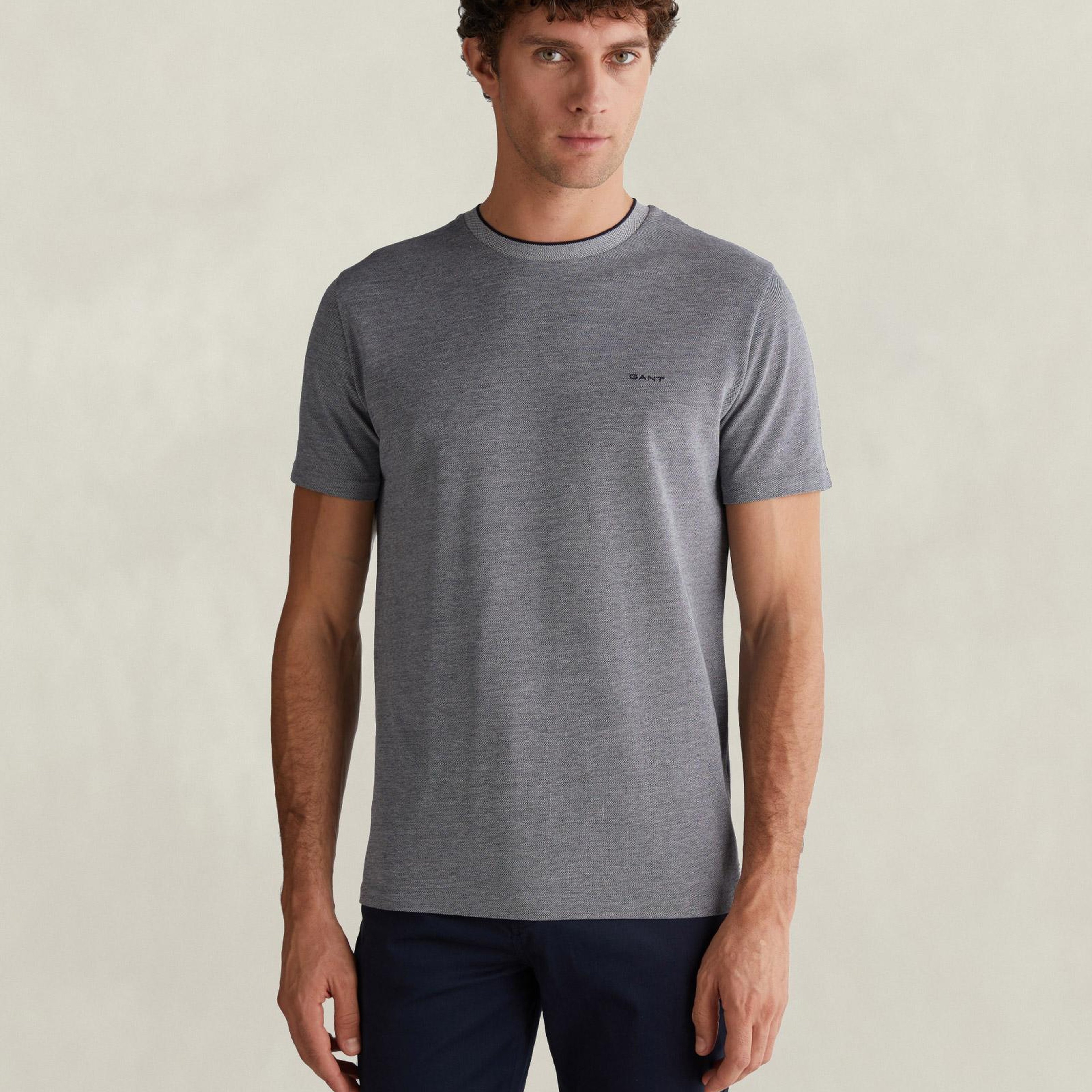 GANT Erkek Lacivert %100 Pamuk T-Shirt
