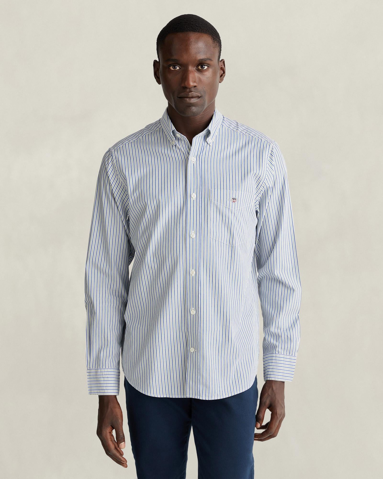 GANT Erkek Yeşil Regular Fit Poplin Gömlek
