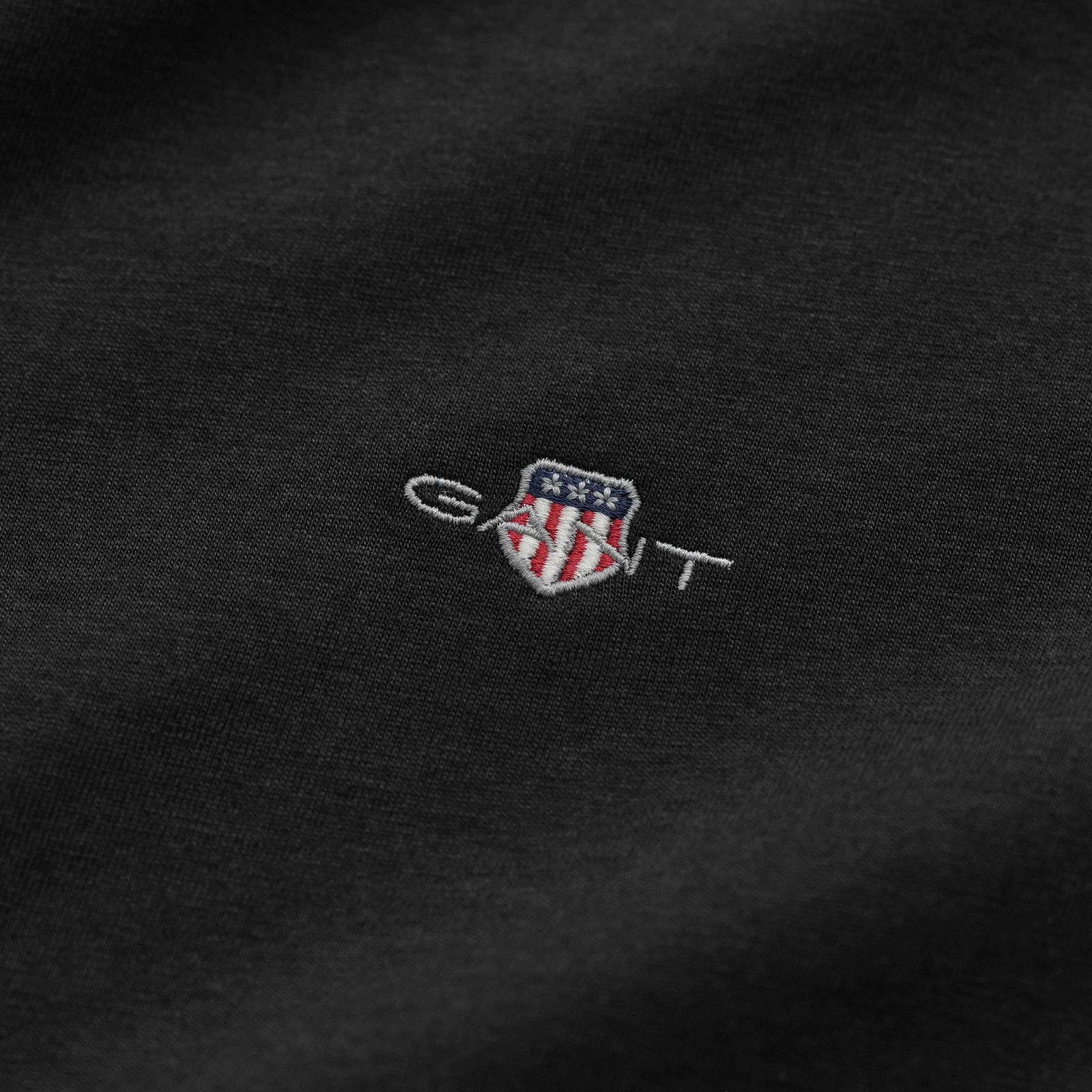 GANT Erkek Siyah Slim Fit T-Shirt