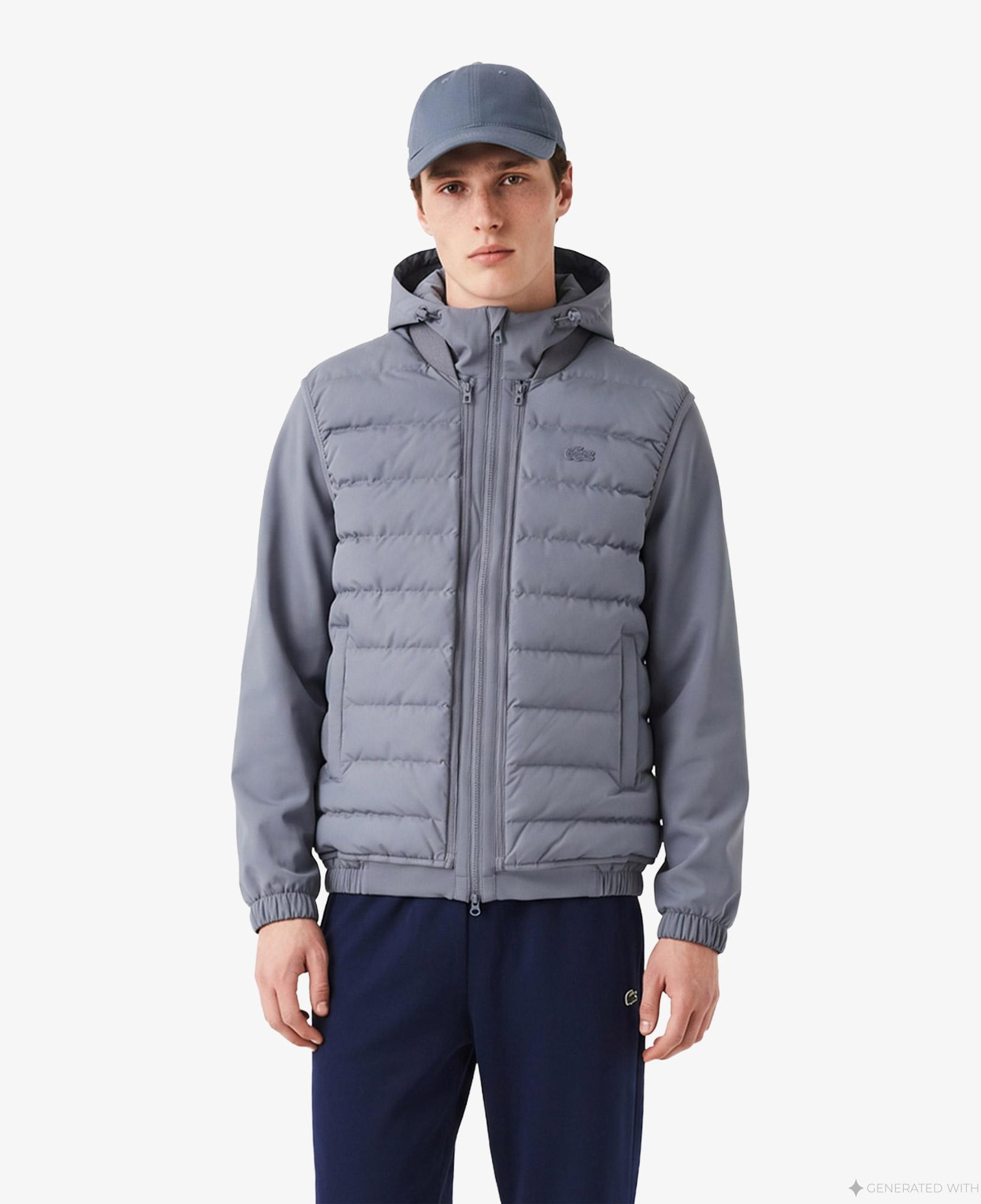 Erkek Regular Fit Kapüşonlu Koyu Gri Mont