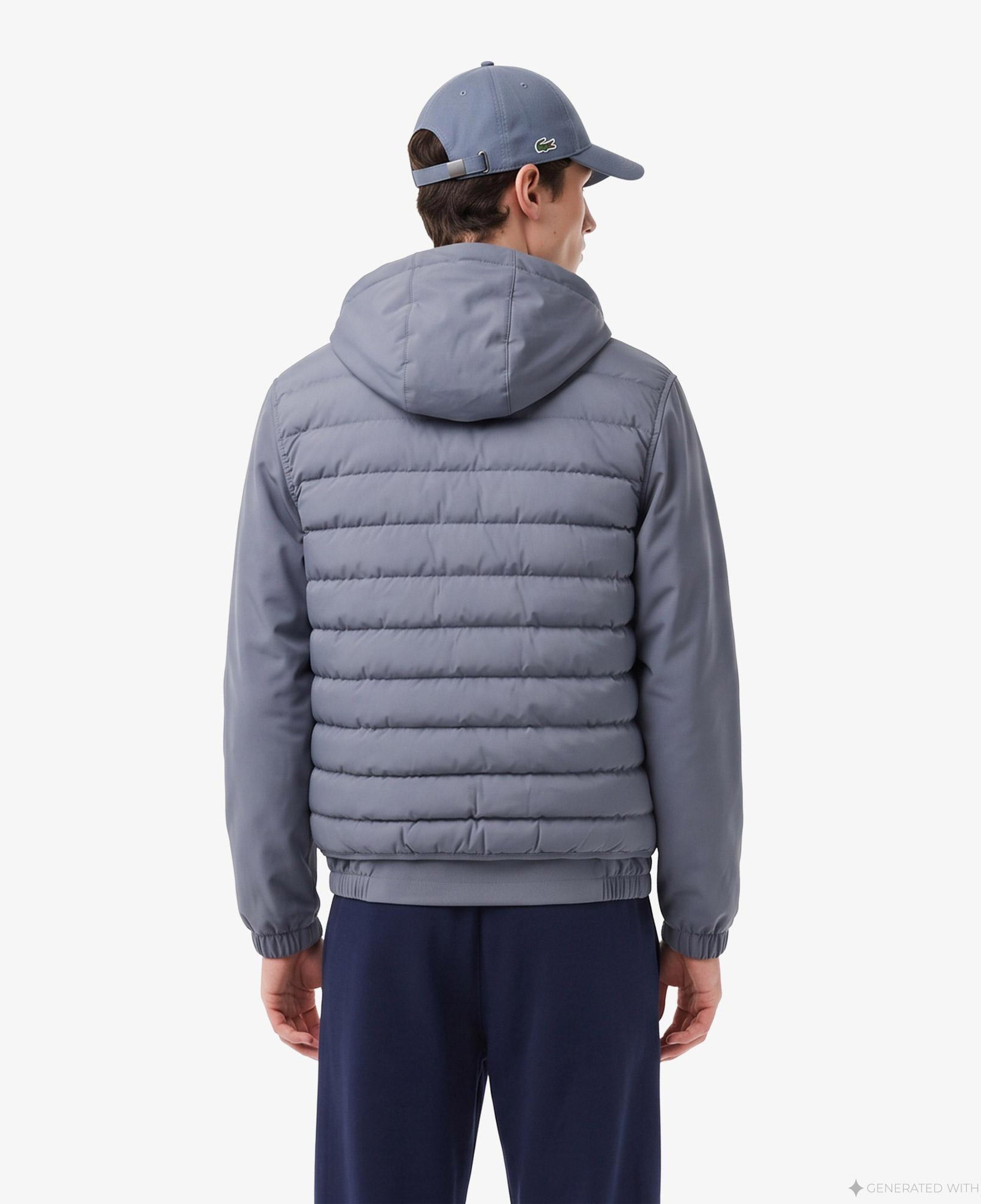 Erkek Regular Fit Kapüşonlu Koyu Gri Mont