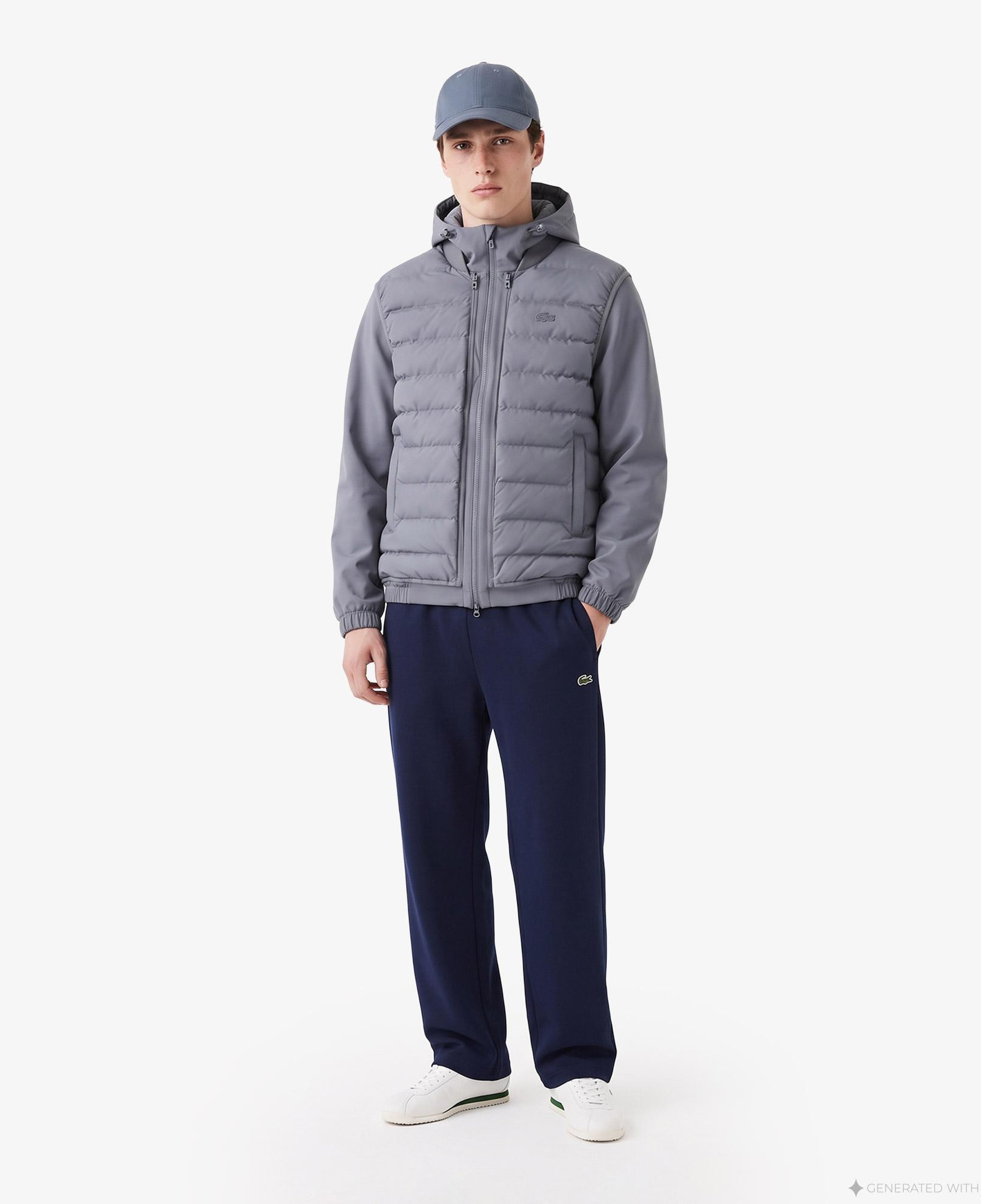 Erkek Regular Fit Kapüşonlu Koyu Gri Mont