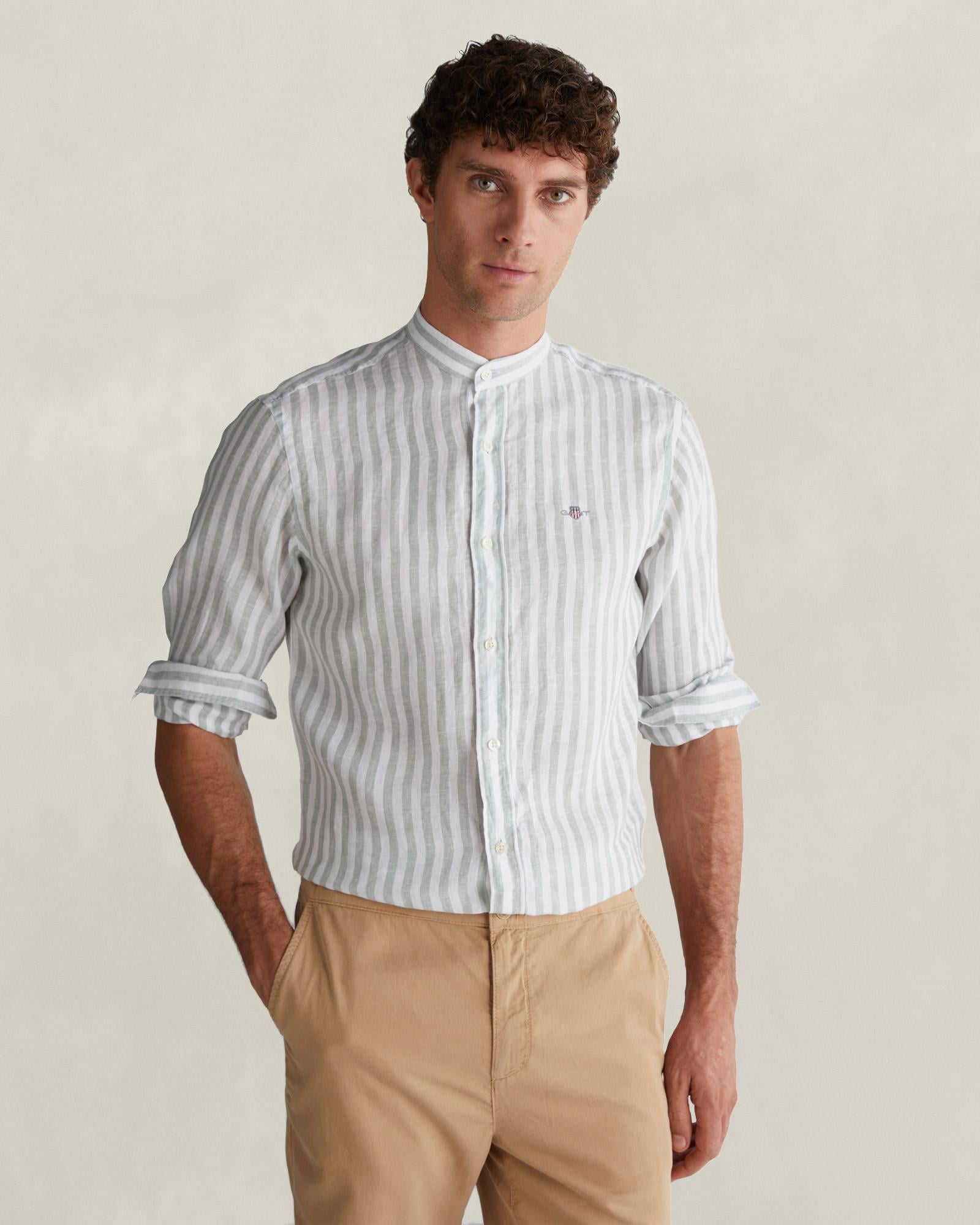 GANT Erkek Yeşil Regular Fit Gömlek