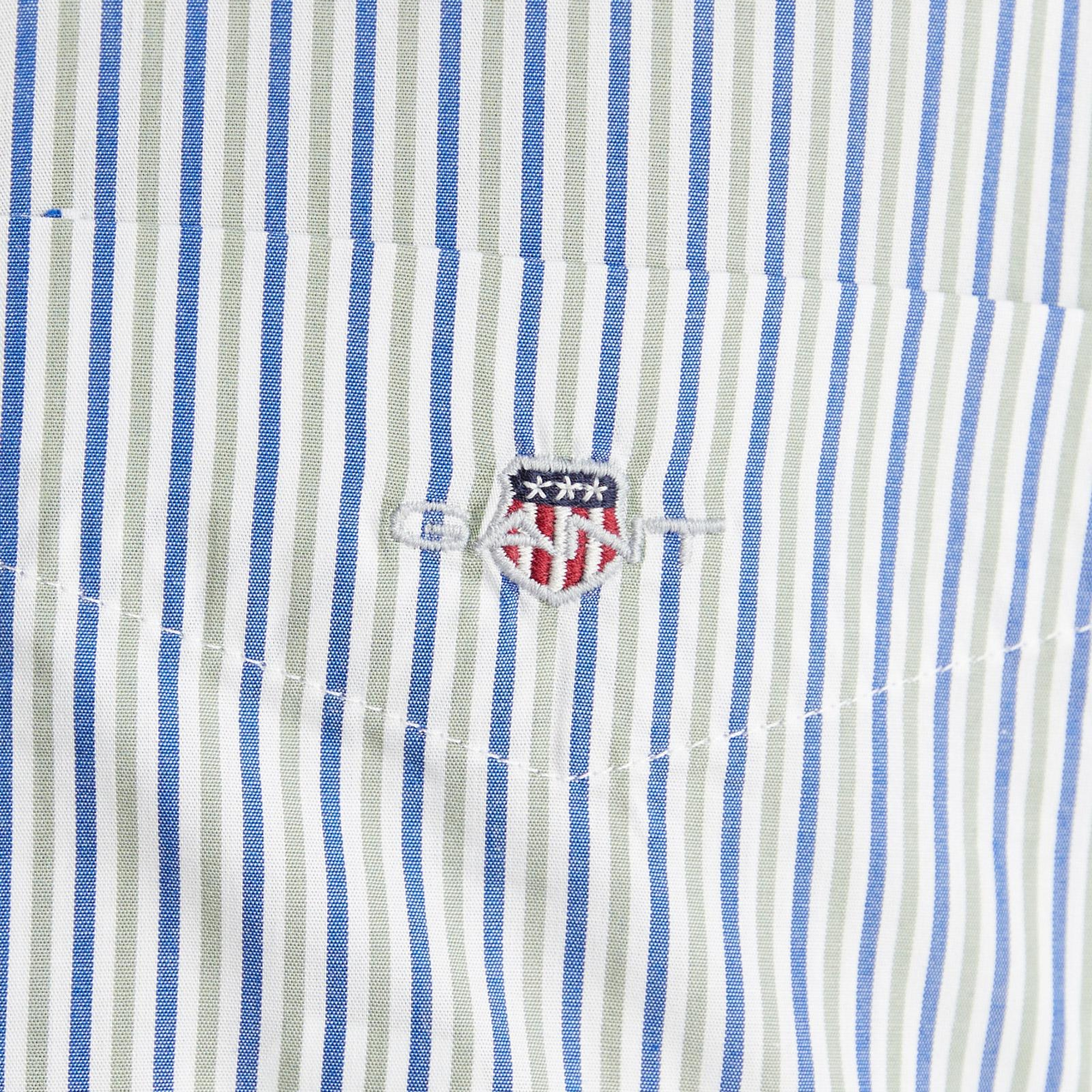 GANT Erkek Yeşil Regular Fit Poplin Gömlek