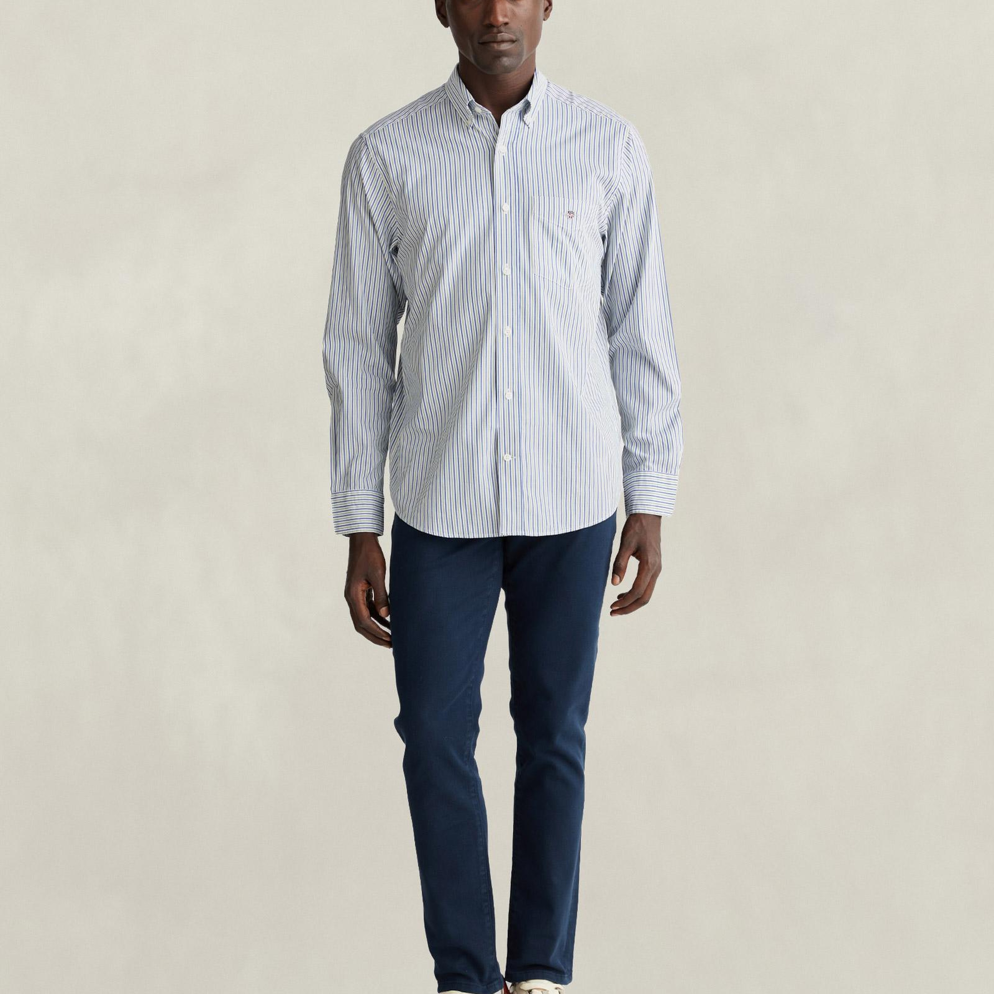 GANT Erkek Yeşil Regular Fit Poplin Gömlek