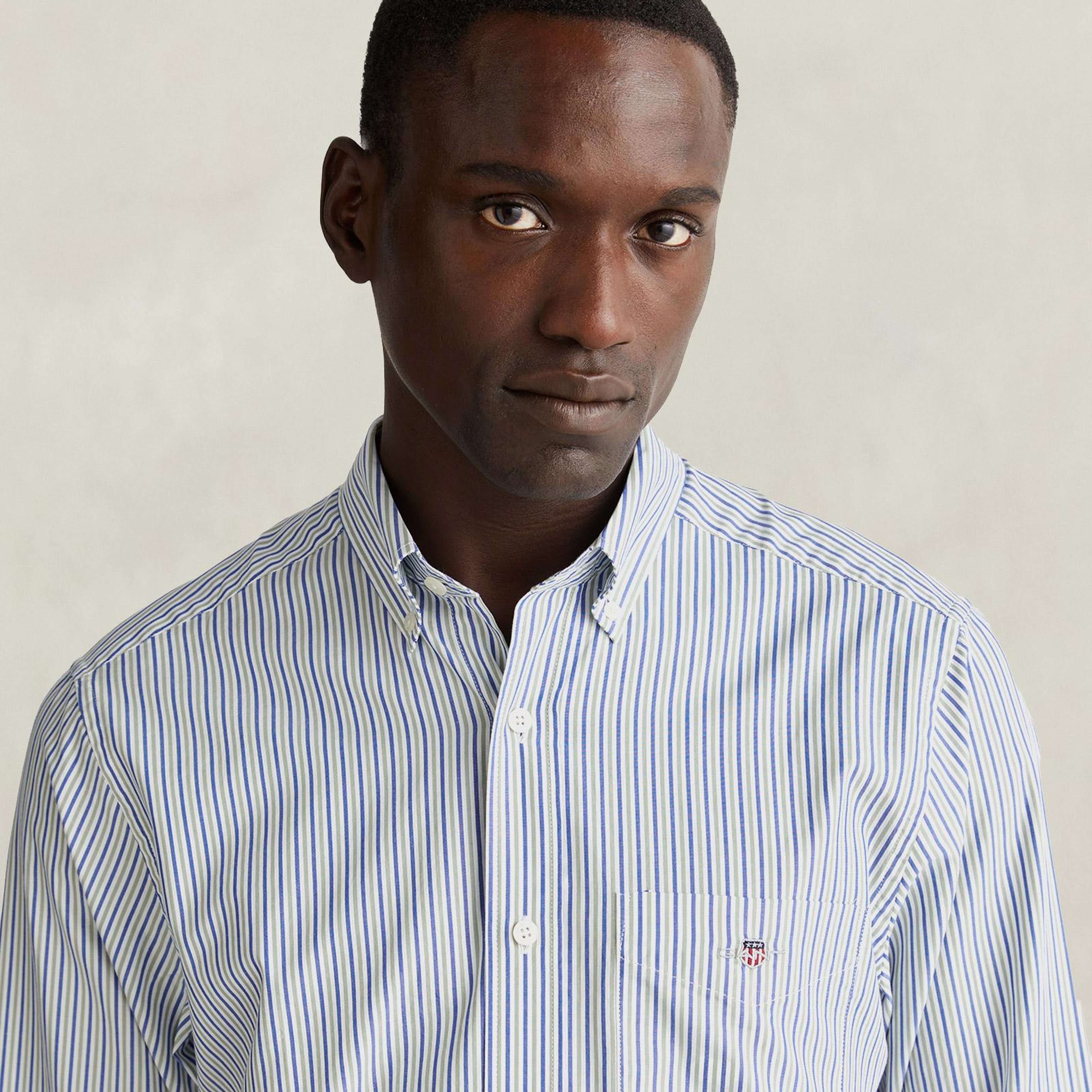 GANT Erkek Yeşil Regular Fit Poplin Gömlek